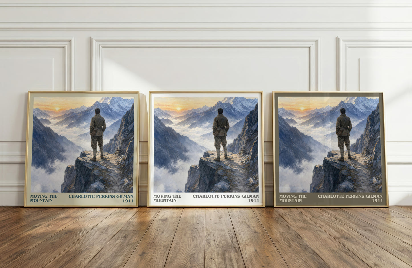 Moving The Mountain literary art print colour and style options – Charlotte Perkins Gilman book art