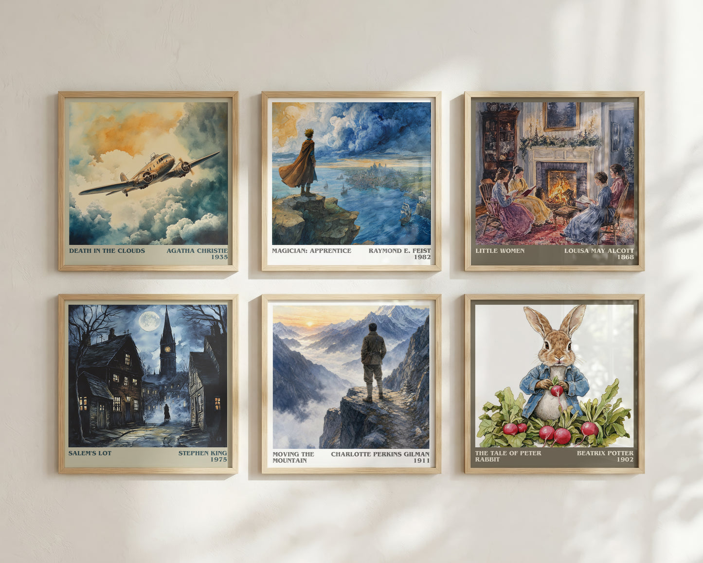 Moving The Mountain literary print framed by window – literary home decor