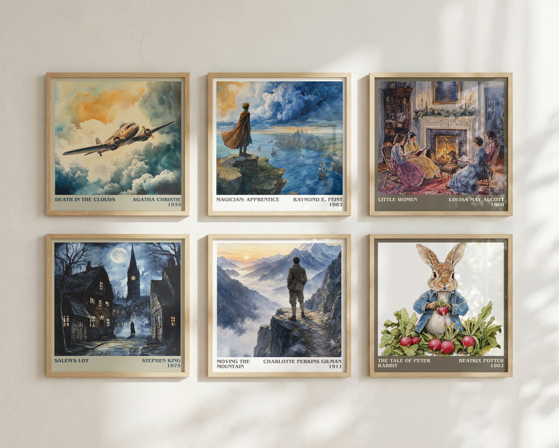 Moving The Mountain literary print framed by window – literary home decor