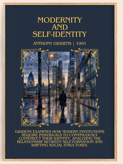 Modernity and self-identity Minimalist Book Poster by Anthony Giddens – book poster