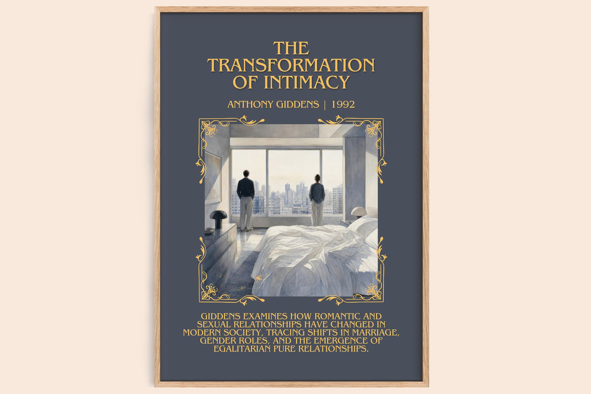 transformation of intimacy Minimalist Book Poster by Anthony Giddens