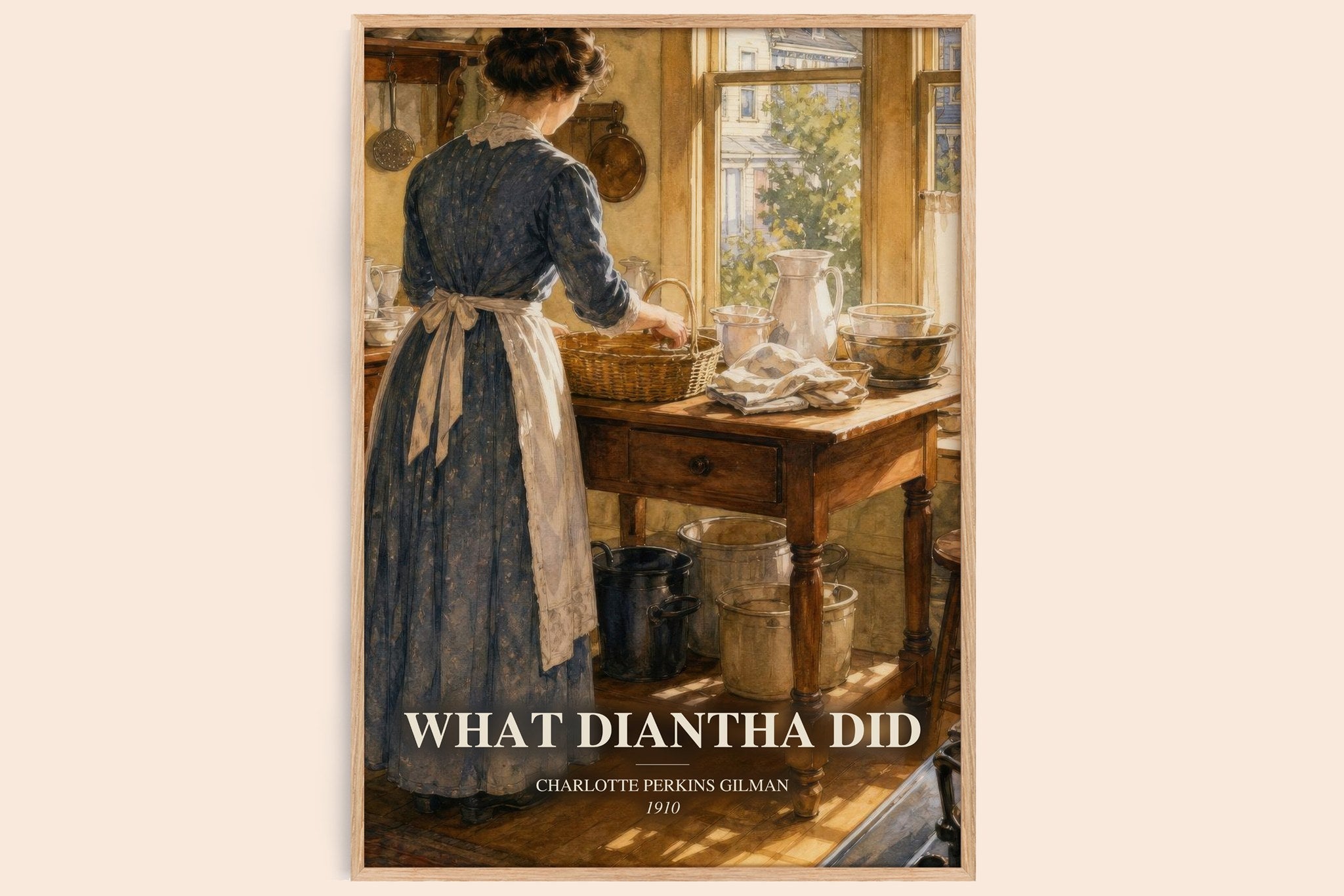 What Diantha Did Book Watercolour Illustration by C. Gilman