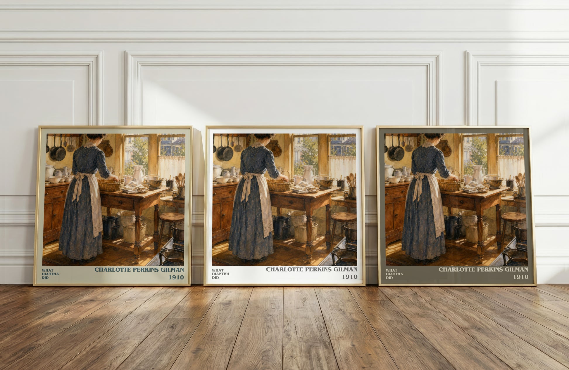 What Diantha Did literary art print colour and style options – Charlotte Perkins Gilman book art