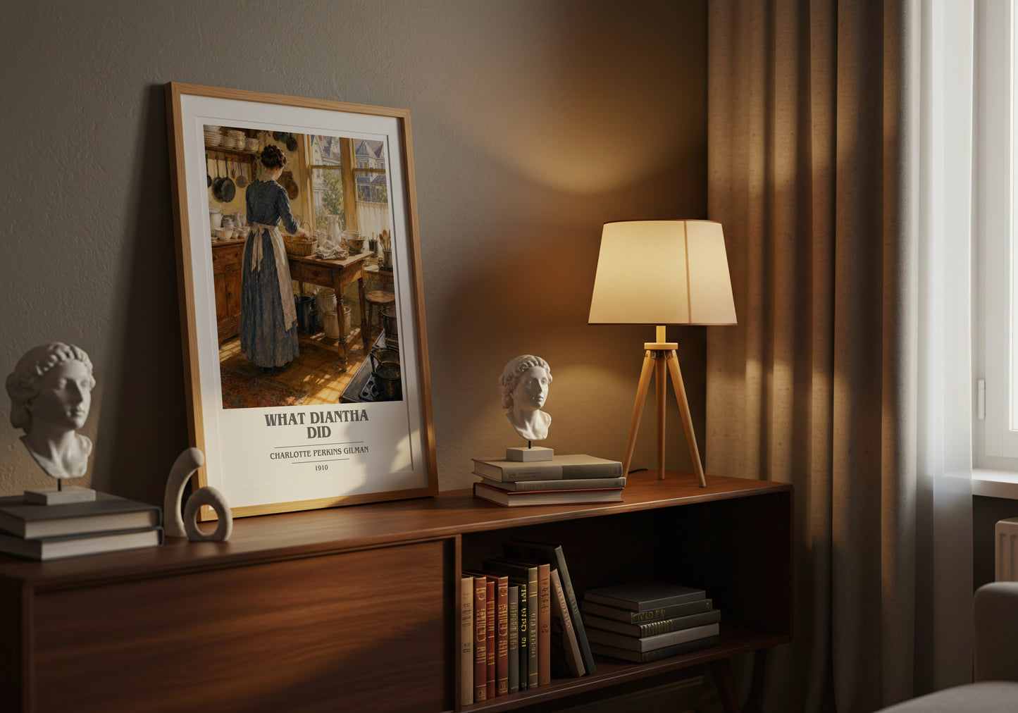 What Diantha Did book cover book poster framed on wall – literary fiction wall art