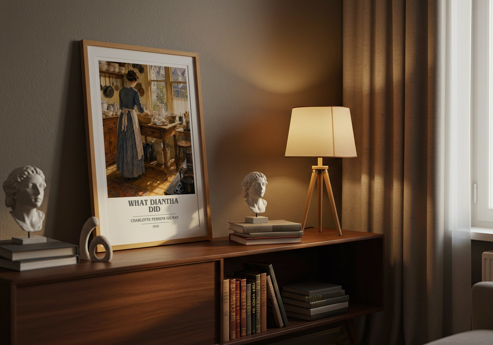 What Diantha Did book cover book poster framed on wall – literary fiction wall art