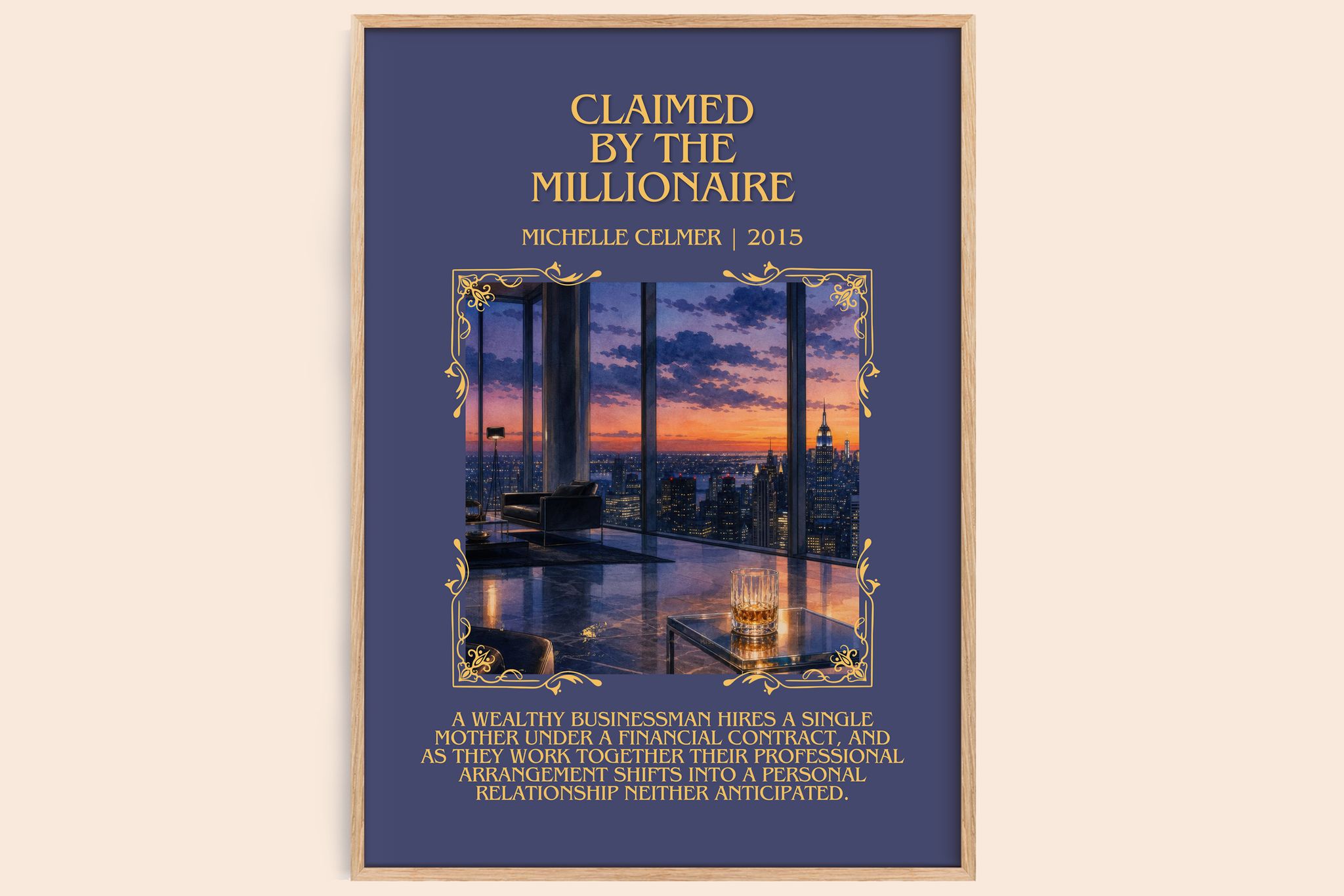 Claimed by the Millionaire Minimalist Book Poster by Michelle Celmer