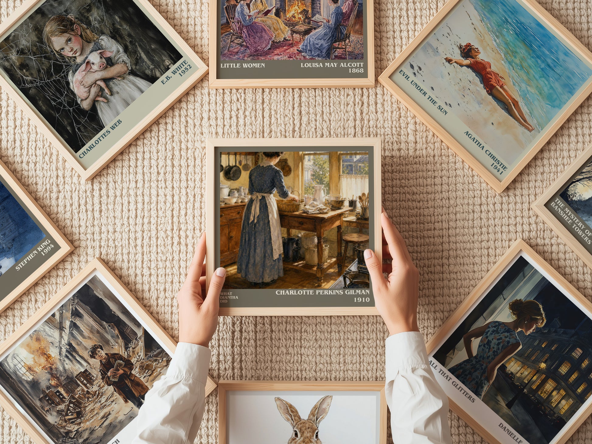 What Diantha Did literary book poster framed on wall – literary fiction wall art