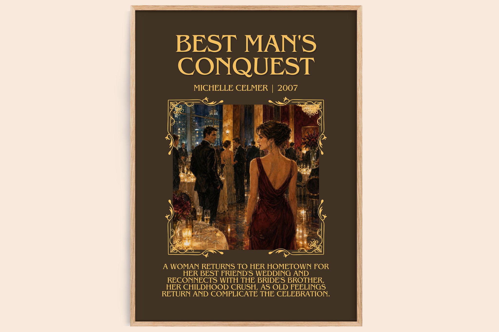 Best Man's Conquest Minimalist Book Poster by Michelle Celmer