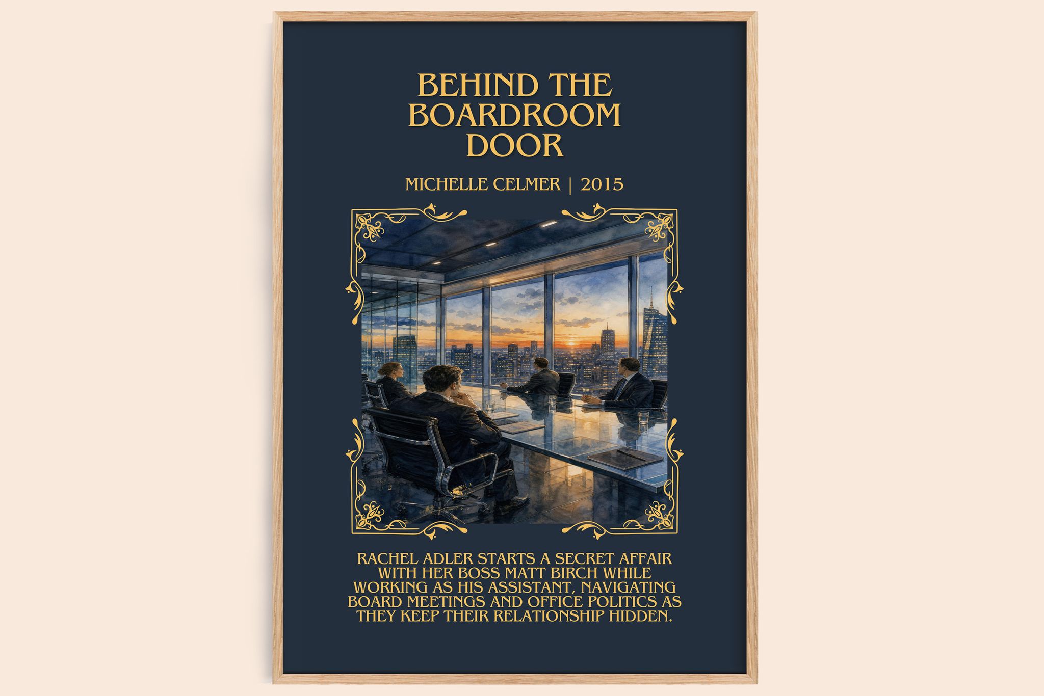 Behind the Boardroom Door Minimalist Book Poster by Michelle Celmer
