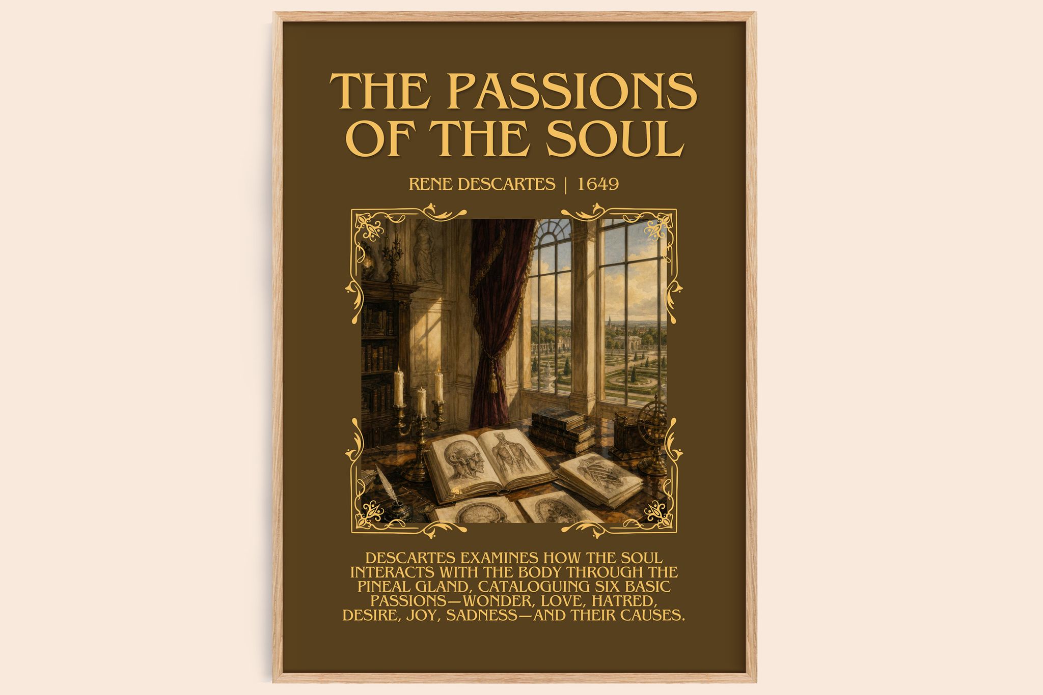 The Passions of the Soul Minimalist Book Poster by René Descartes