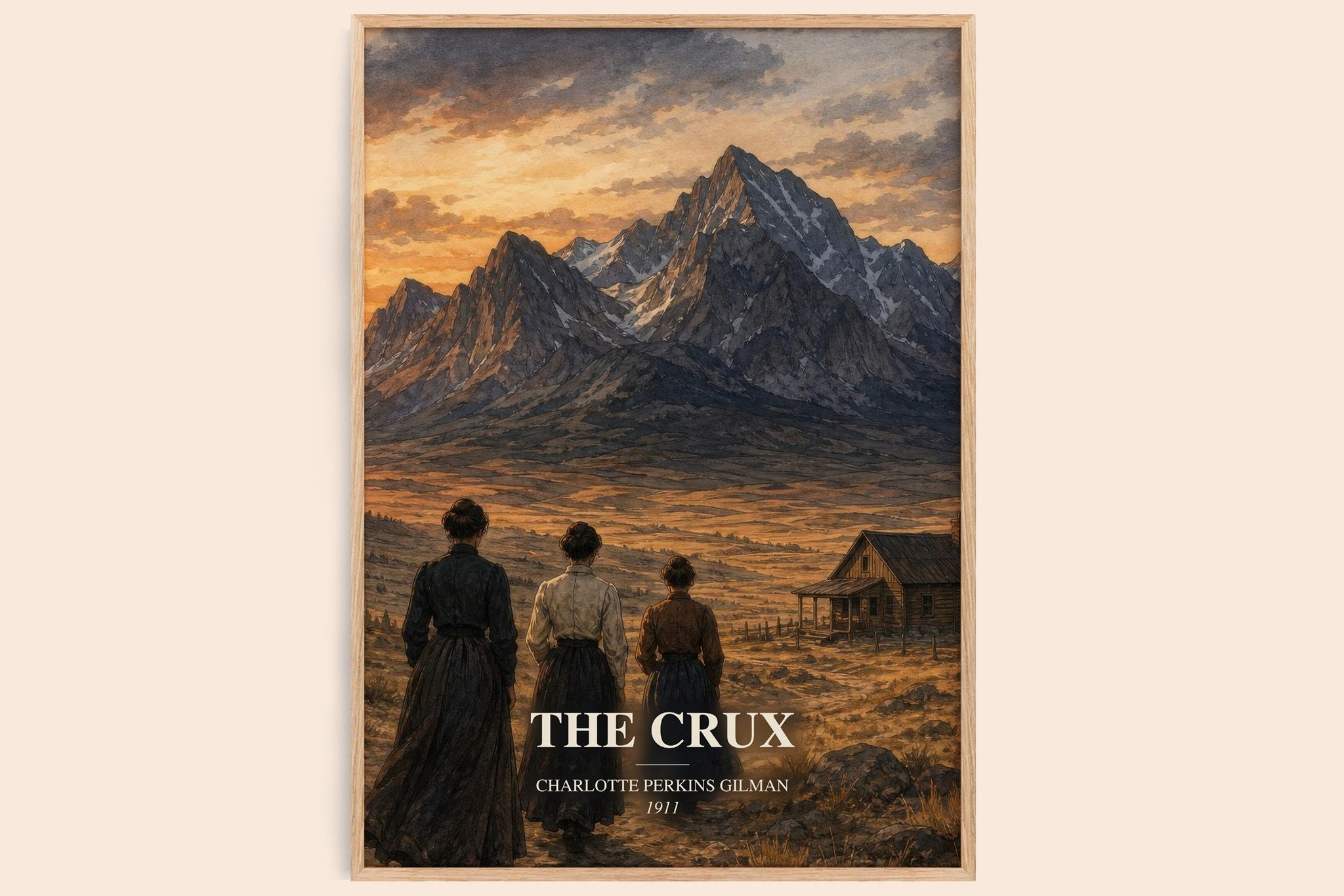 The Crux Book Watercolour Illustration by Charlotte Perkins Gilman