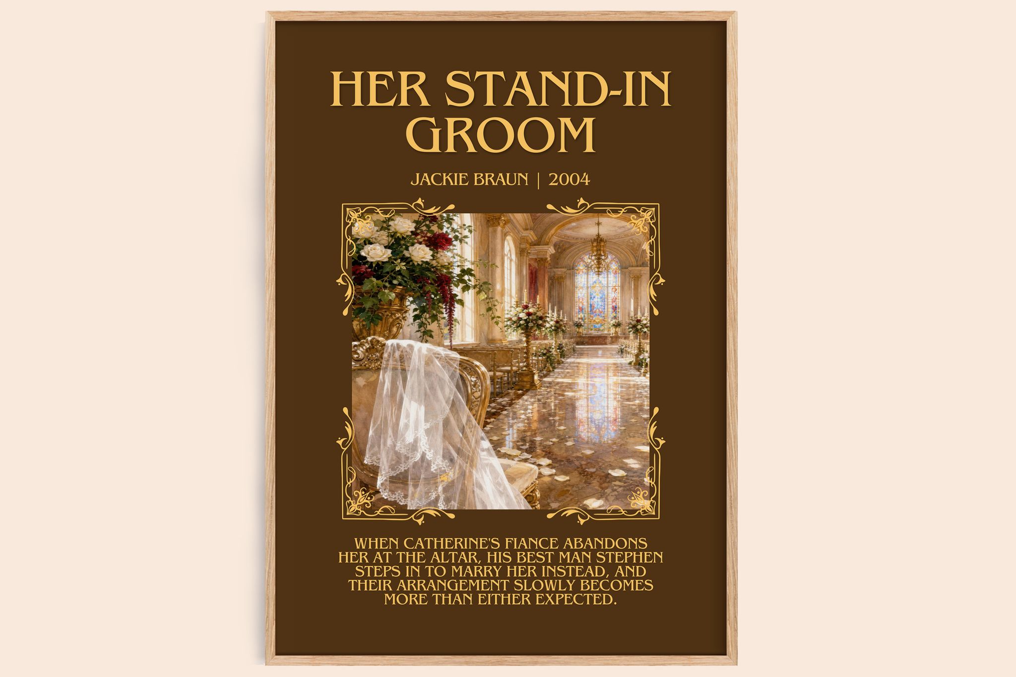 Her Stand-In Groom Minimalist Book Poster by Jackie Braun
