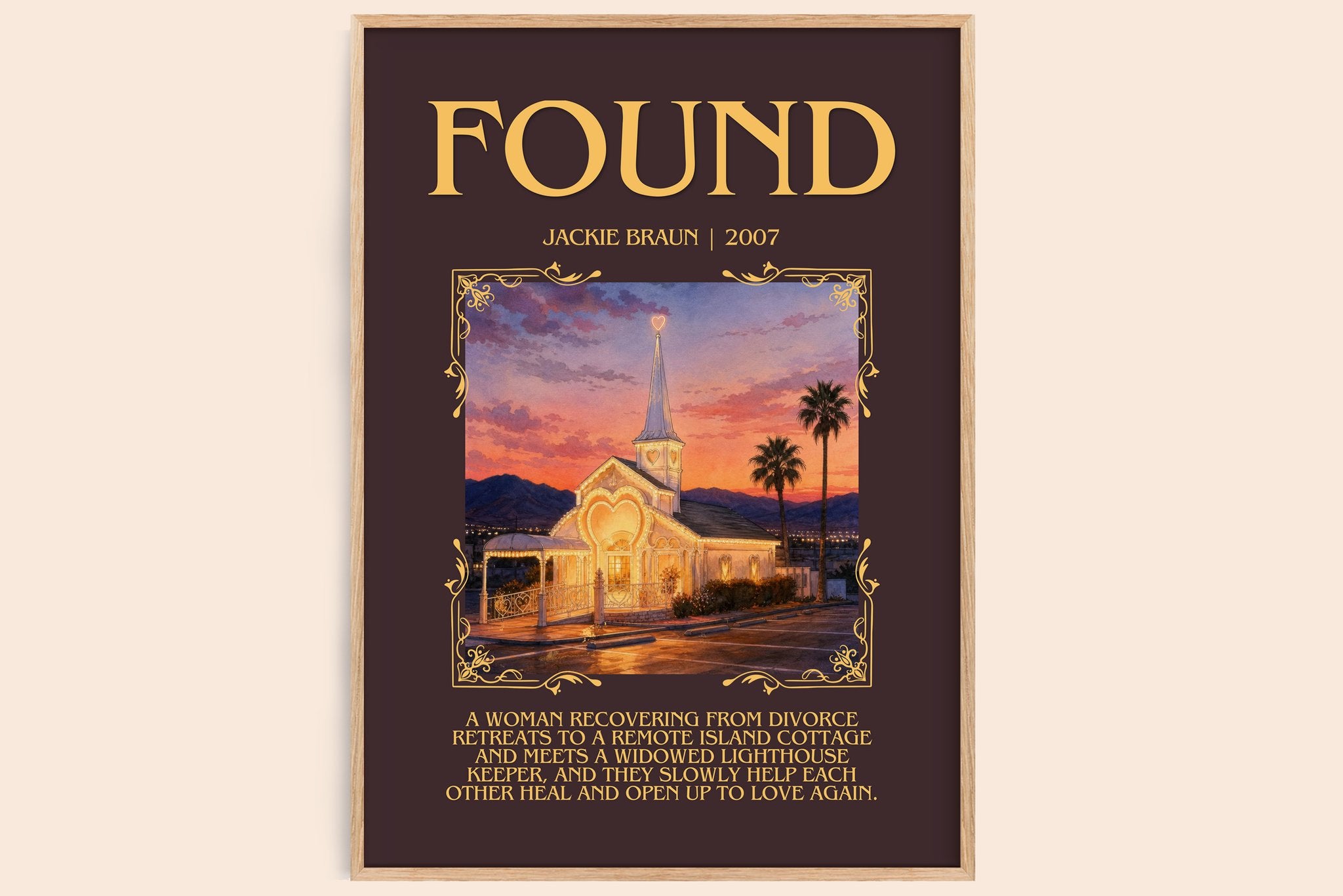 Found Minimalist Book Poster by Jackie Braun