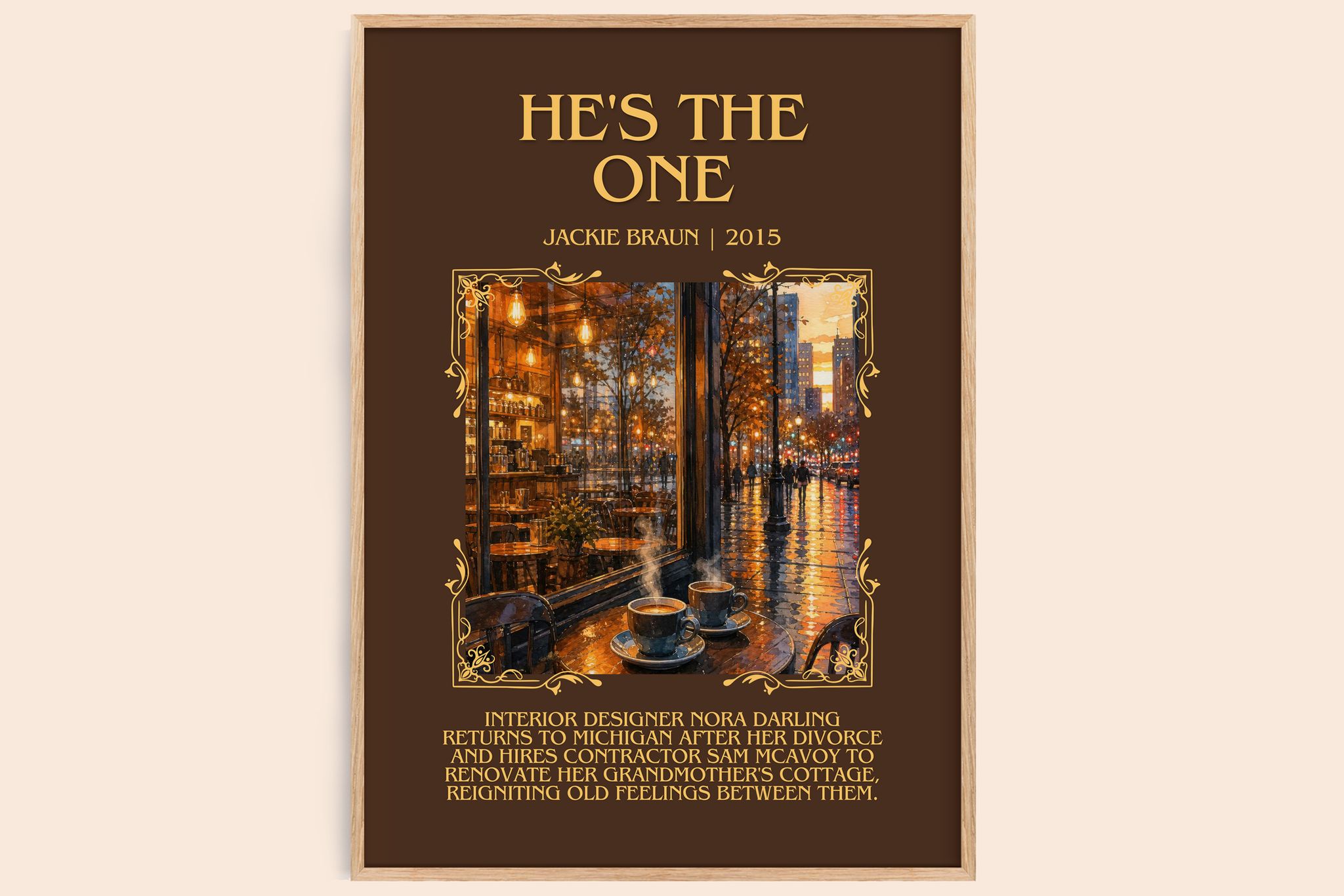 He's the One Minimalist Book Poster by Jackie Braun