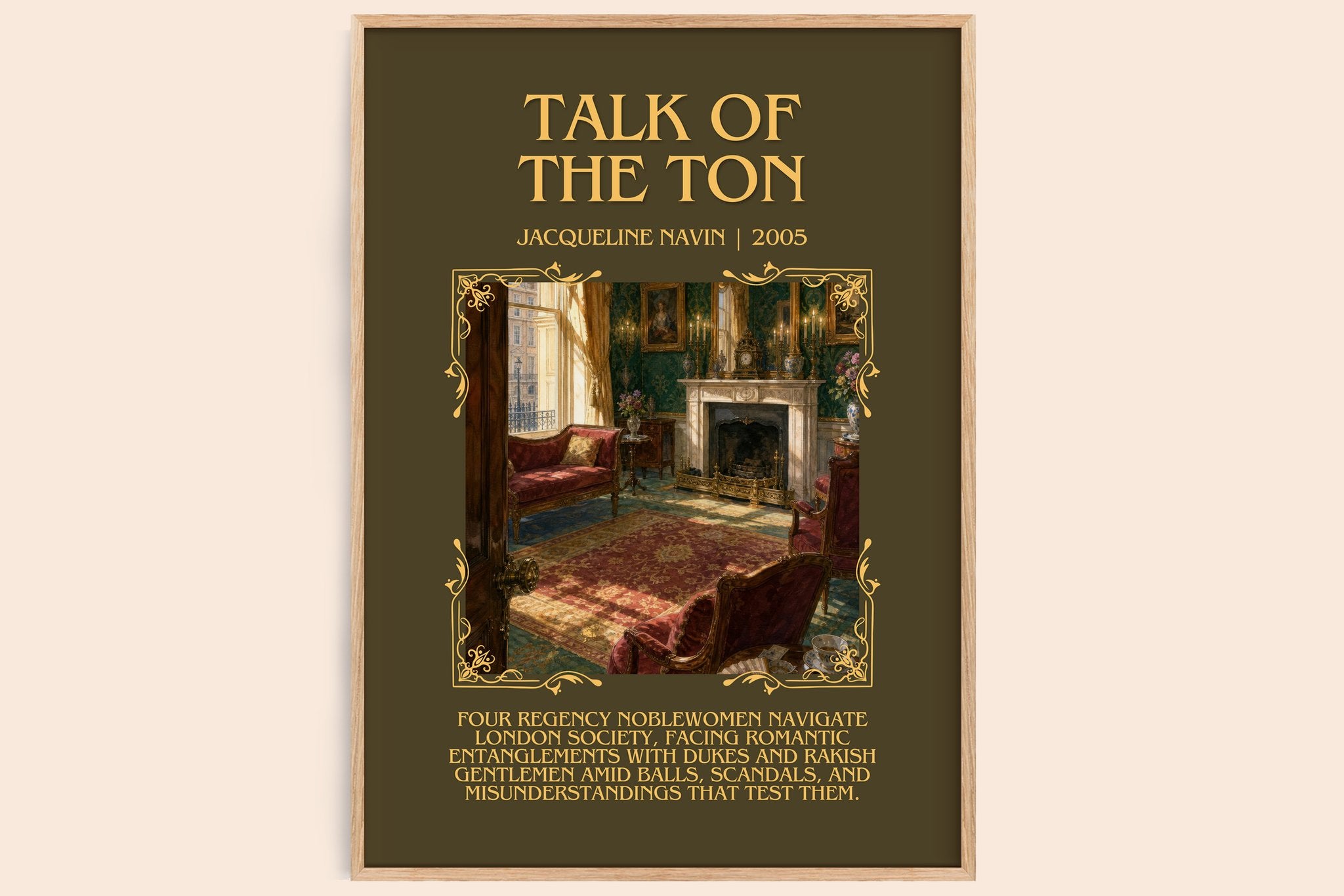 Talk of the Ton Minimalist Book Poster by Jacqueline Navin