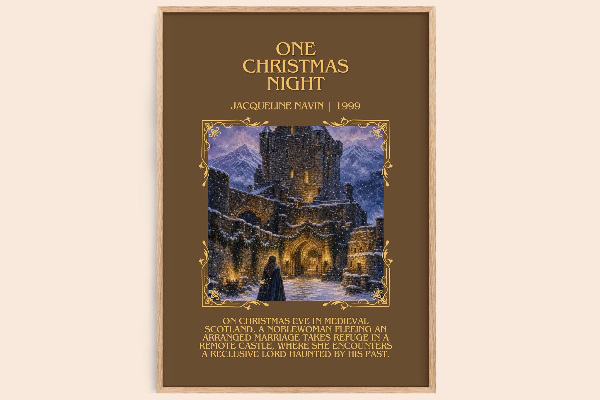 One Christmas Night Minimalist Book Poster by Jacqueline Navin