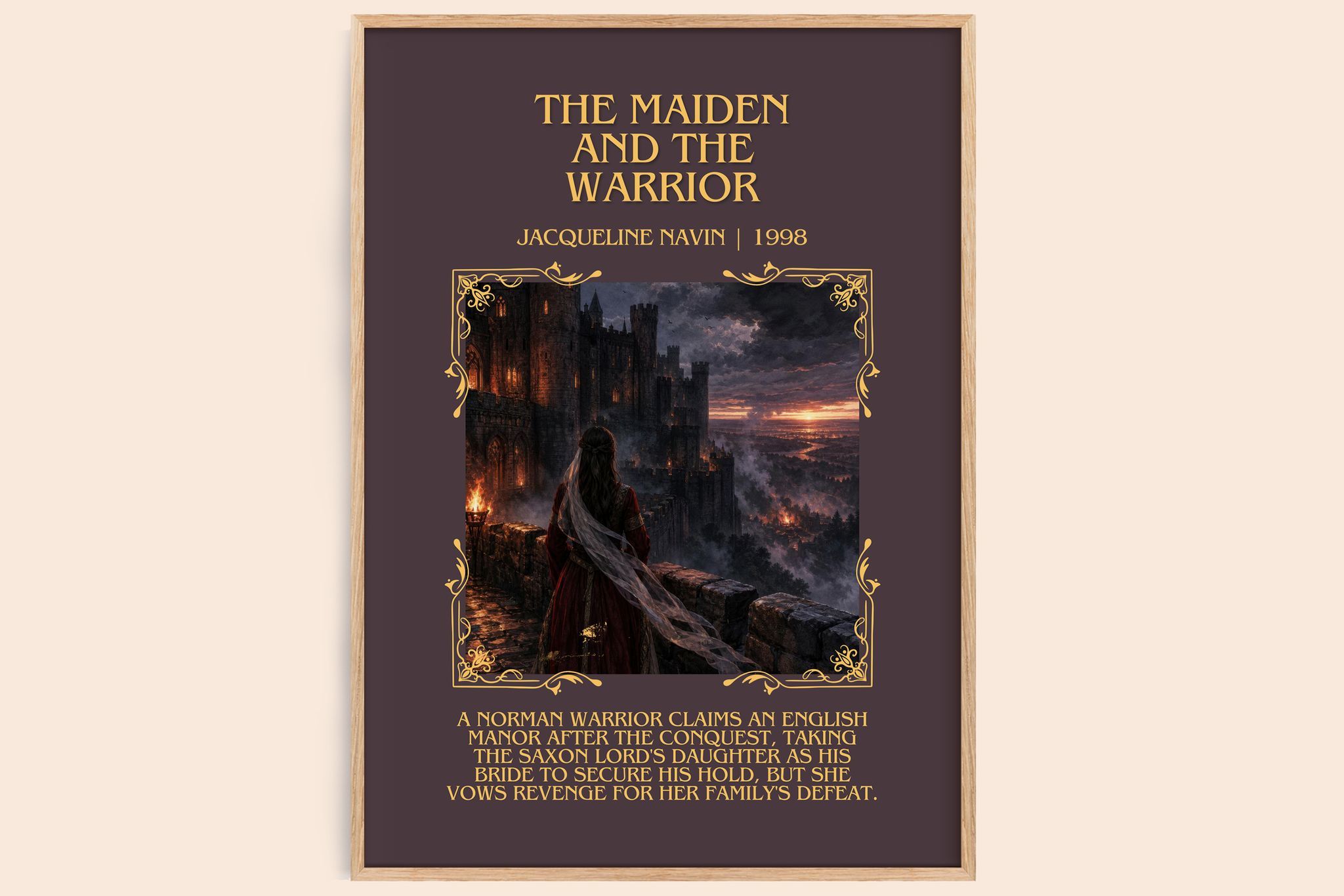 The Maiden and the Warrior Minimalist Book Poster by Jacqueline Navin