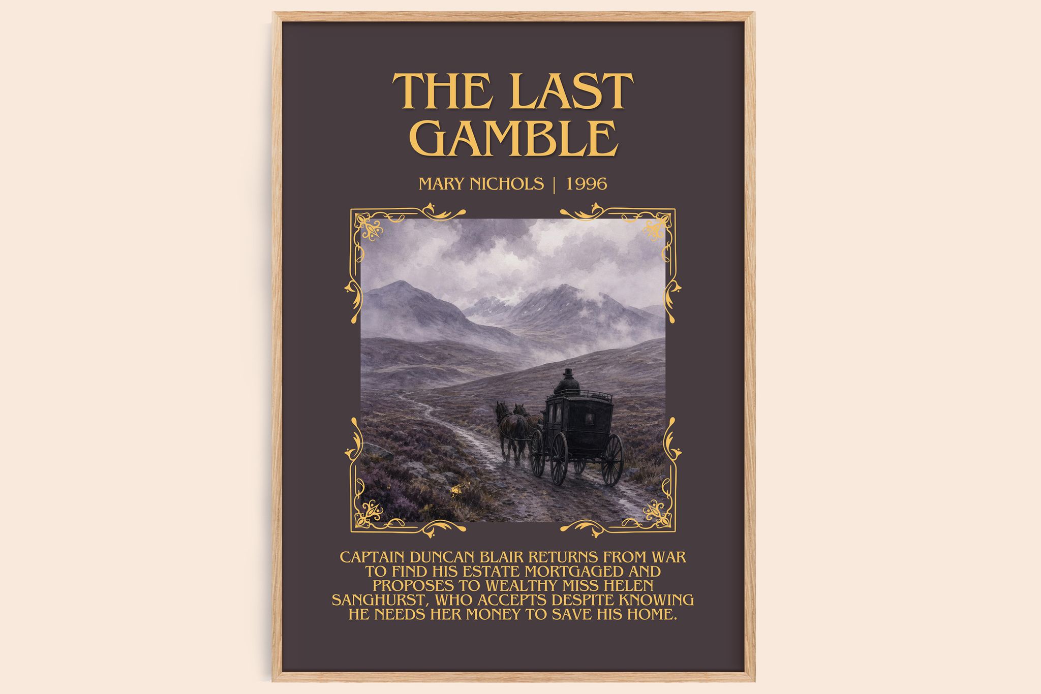 The Last Gamble Minimalist Book Poster by Mary Nichols
