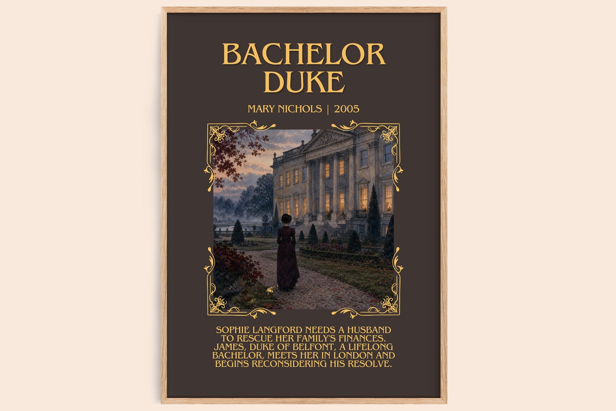Bachelor Duke Minimalist Book Poster by Mary Nichols