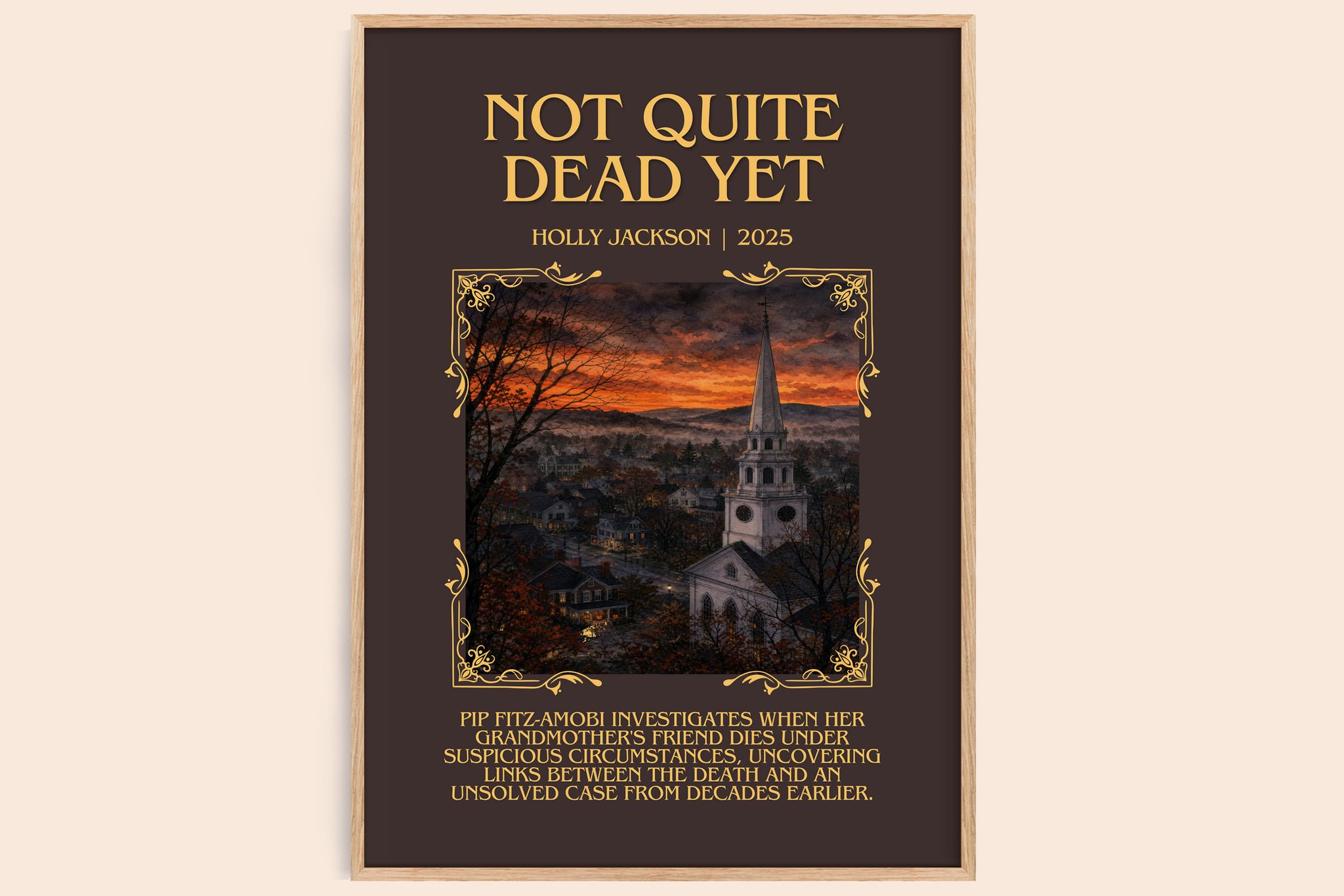 Not Quite Dead Yet Minimalist Book Poster by Holly Jackson