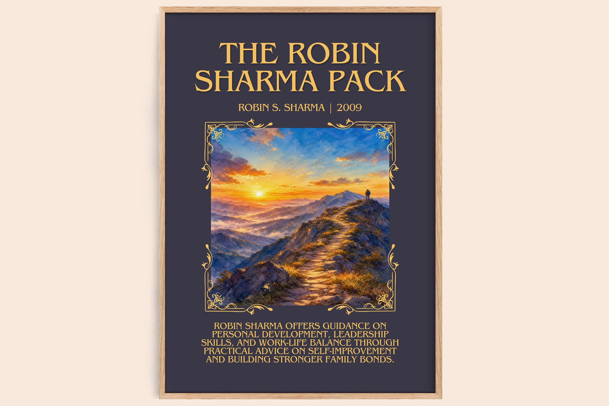 The Robin Sharma pack Minimalist Book Poster by Robin S. Sharma