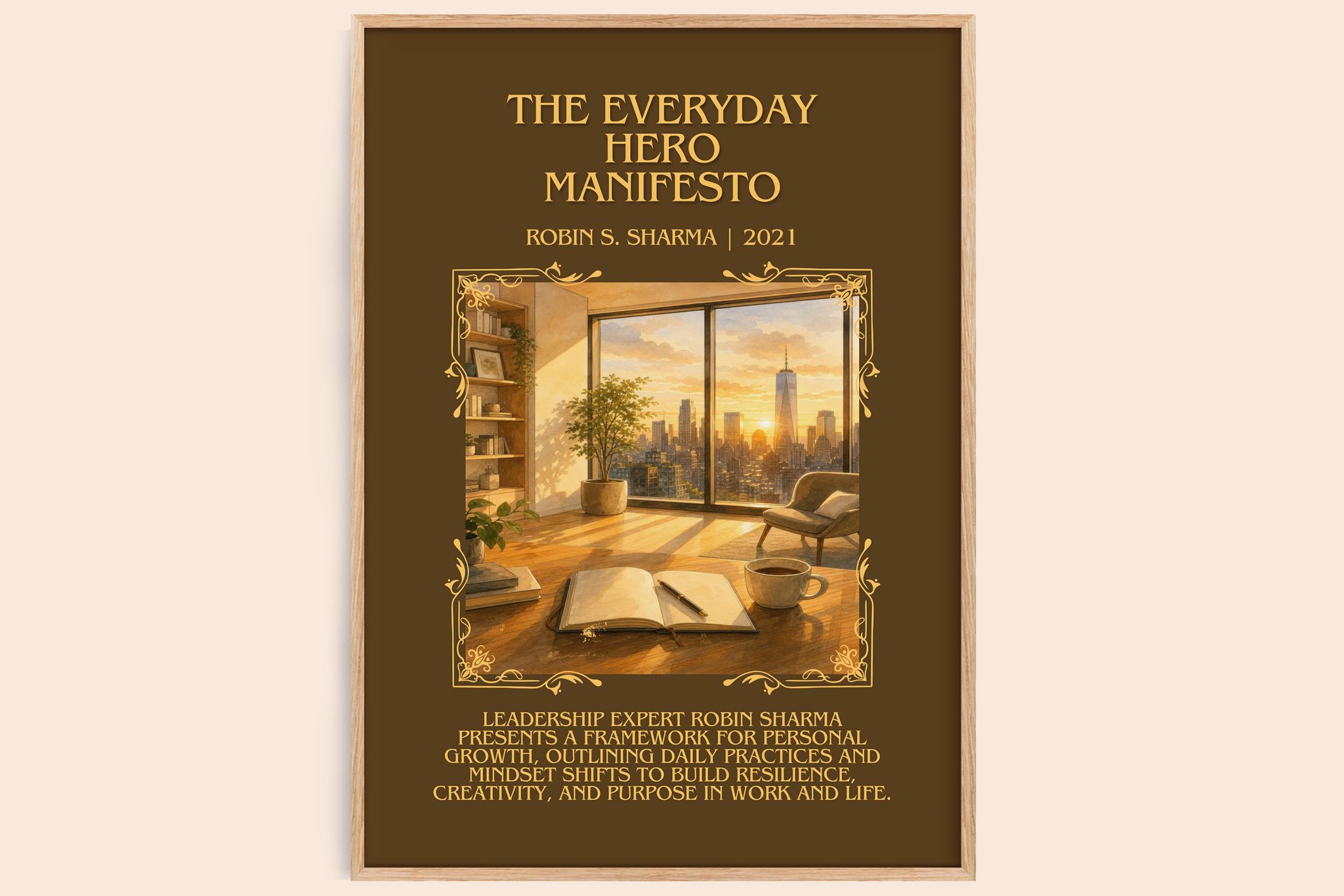 The Everyday Hero Manifesto Minimalist Book Poster by Robin S. Sharma