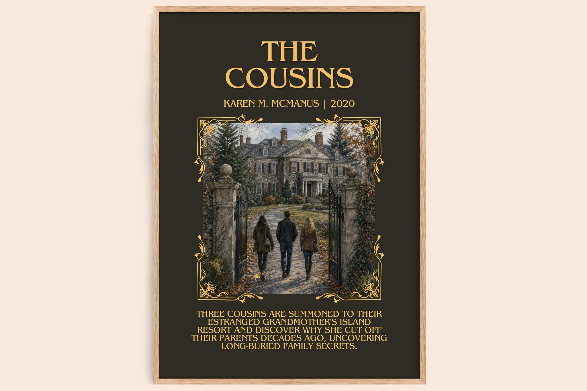 The Cousins Minimalist Book Poster by Karen M. McManus