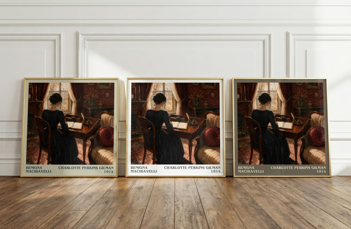 Benigna Machiavelli literary art print colour and style options – Charlotte Perkins Gilman book art