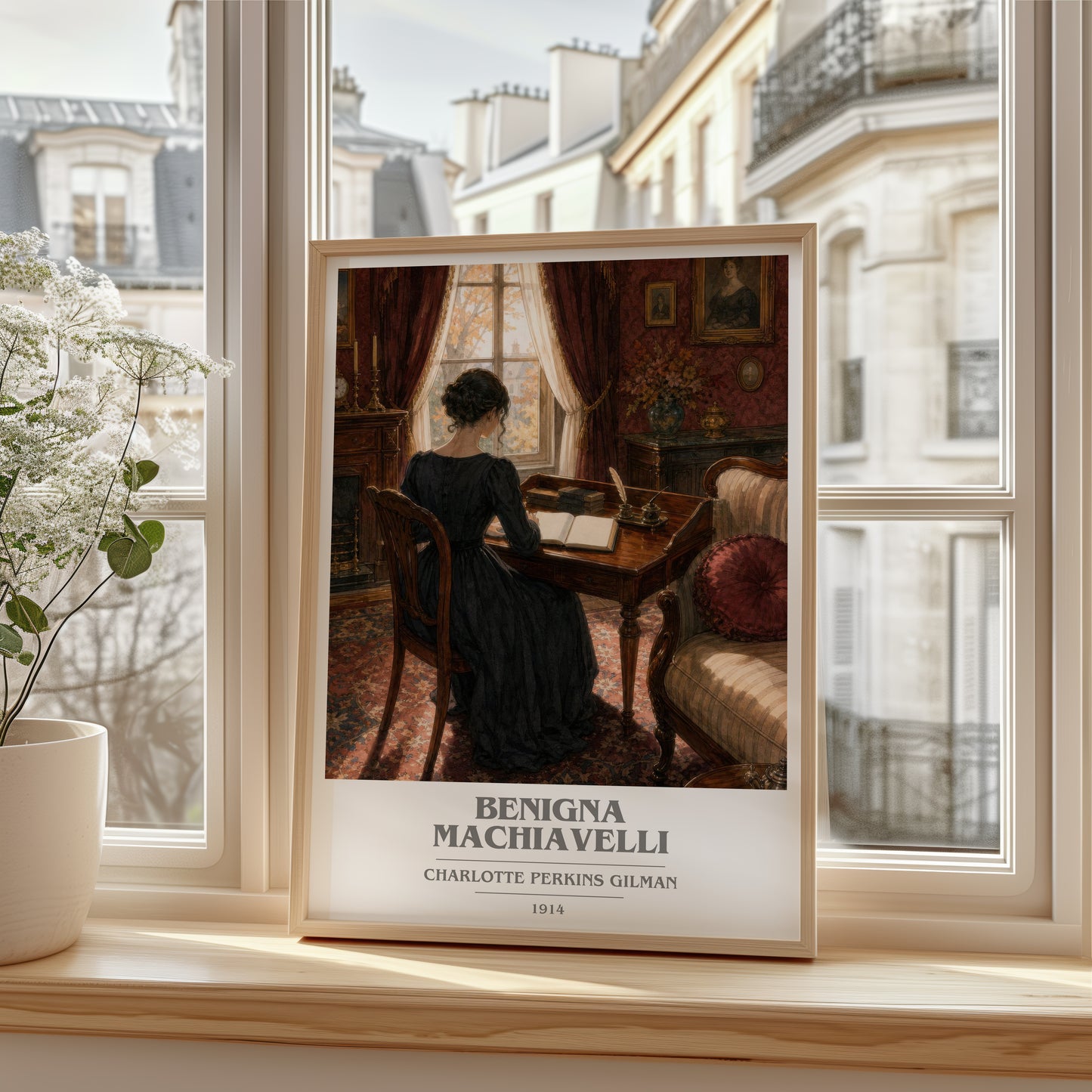 Benigna Machiavelli book cover poster colour and style options – Charlotte Perkins Gilman book art