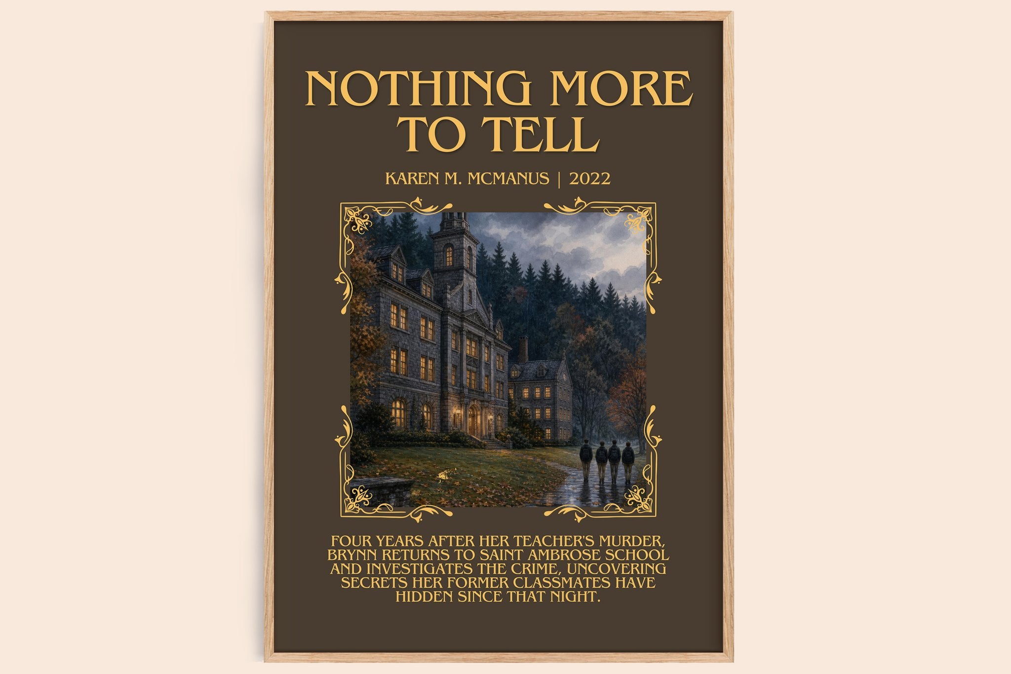 Nothing More to Tell Minimalist Book Poster by Karen M. McManus