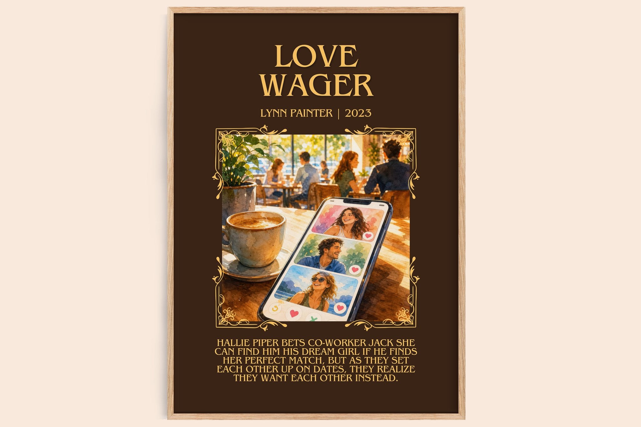 Love Wager Minimalist Book Poster by Lynn Painter
