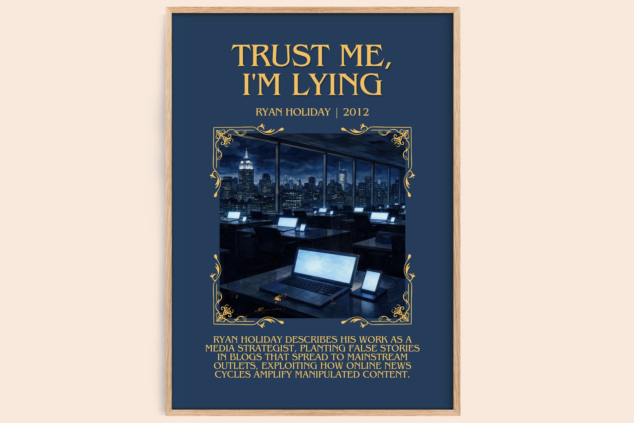 Trust Me, I'm Lying Minimalist Book Poster by Ryan Holiday