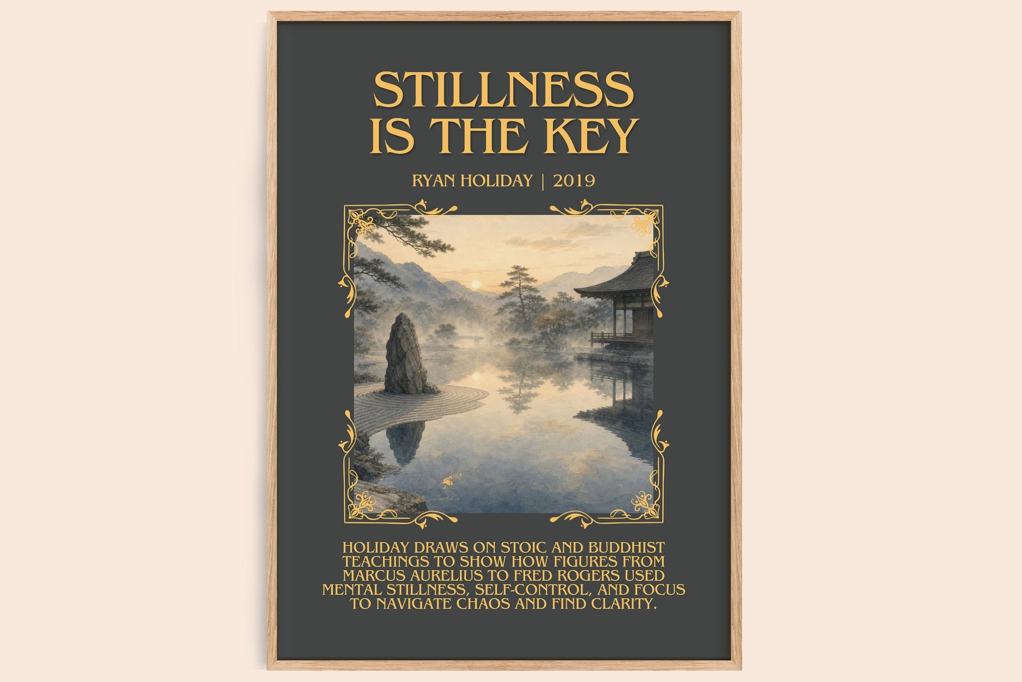 Stillness Is the Key Minimalist Book Poster by Ryan Holiday