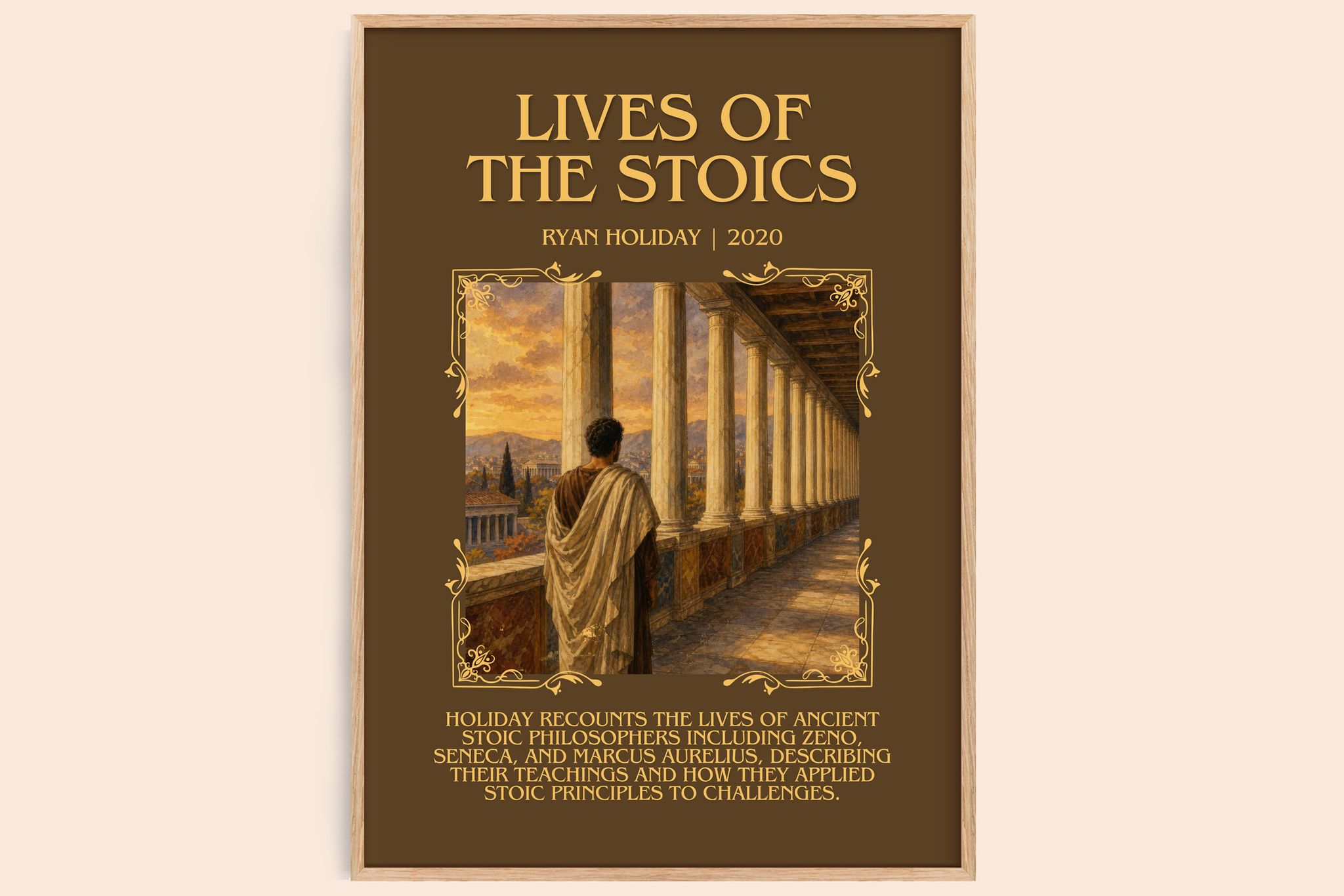 Lives of the Stoics Minimalist Book Poster by Ryan Holiday