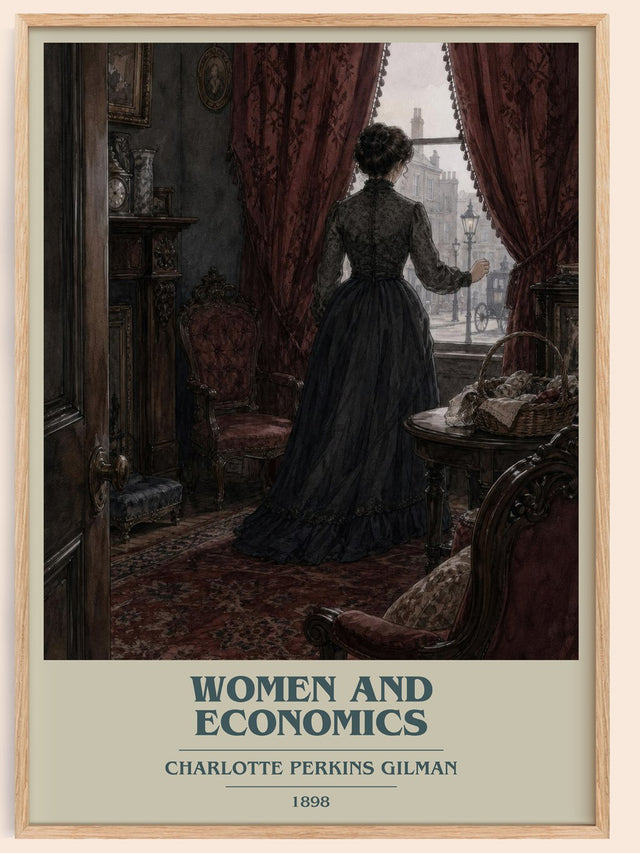 Women And Economics Book Cover Poster by Charlotte Perkins Gilman