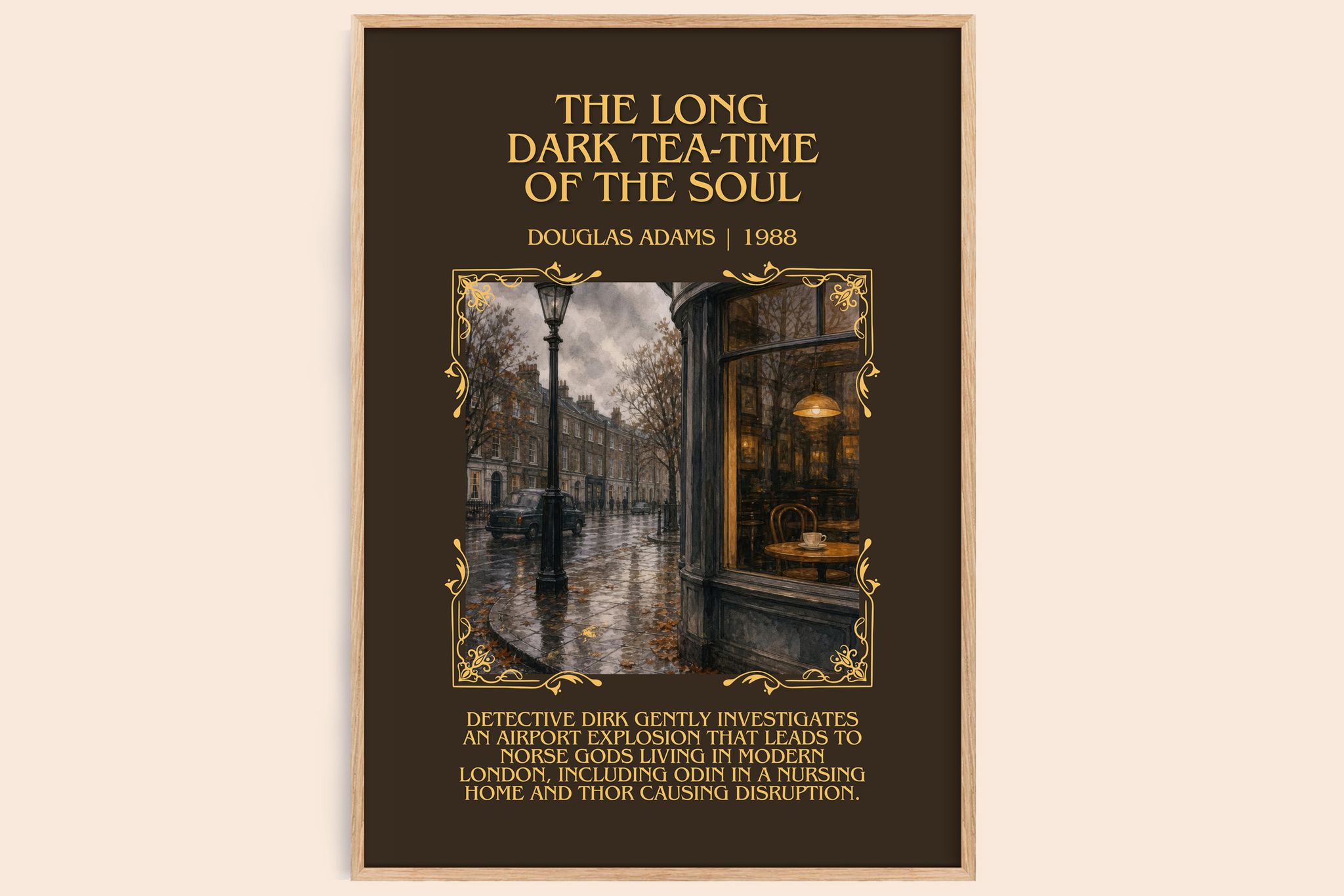 Long Dark Tea-Time of the Soul Minimalist Book Poster by Douglas Adams