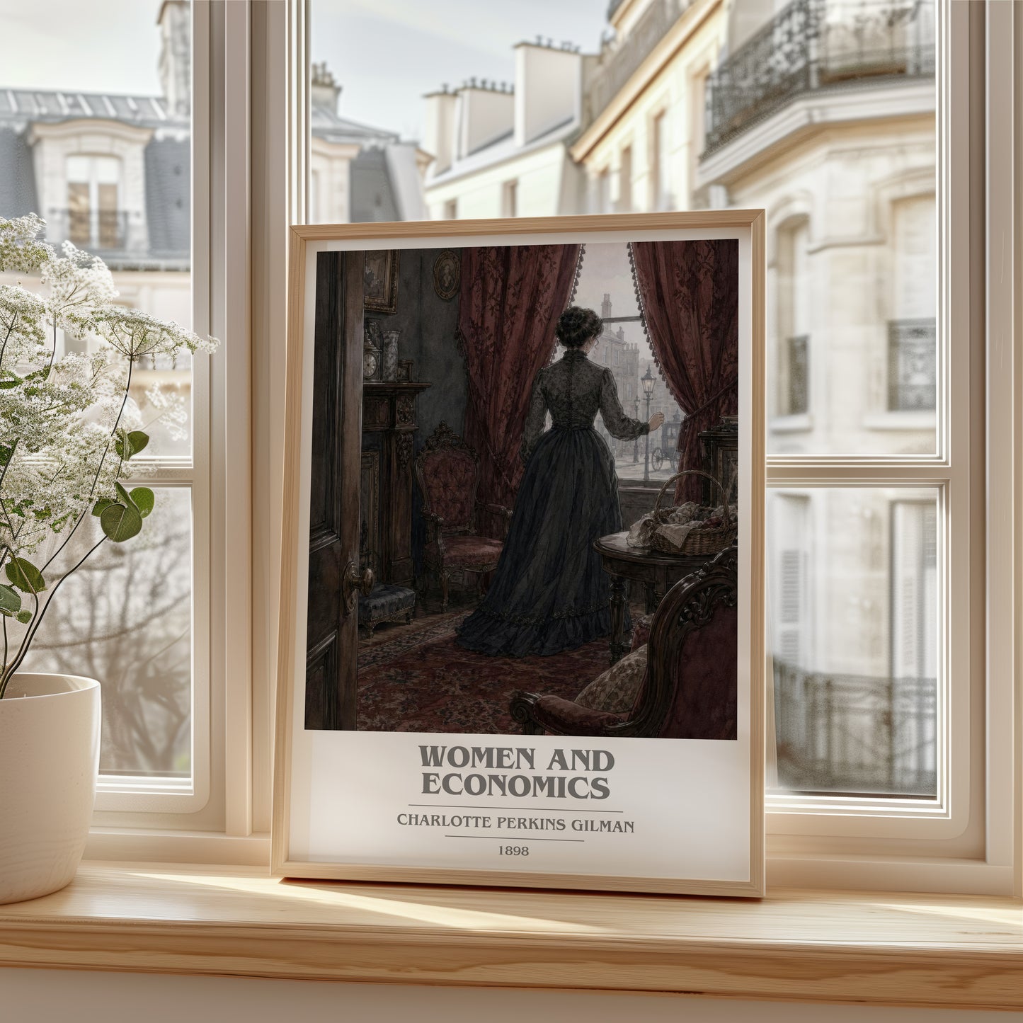 Women And Economics book cover poster colour and style options – Charlotte Perkins Gilman book art