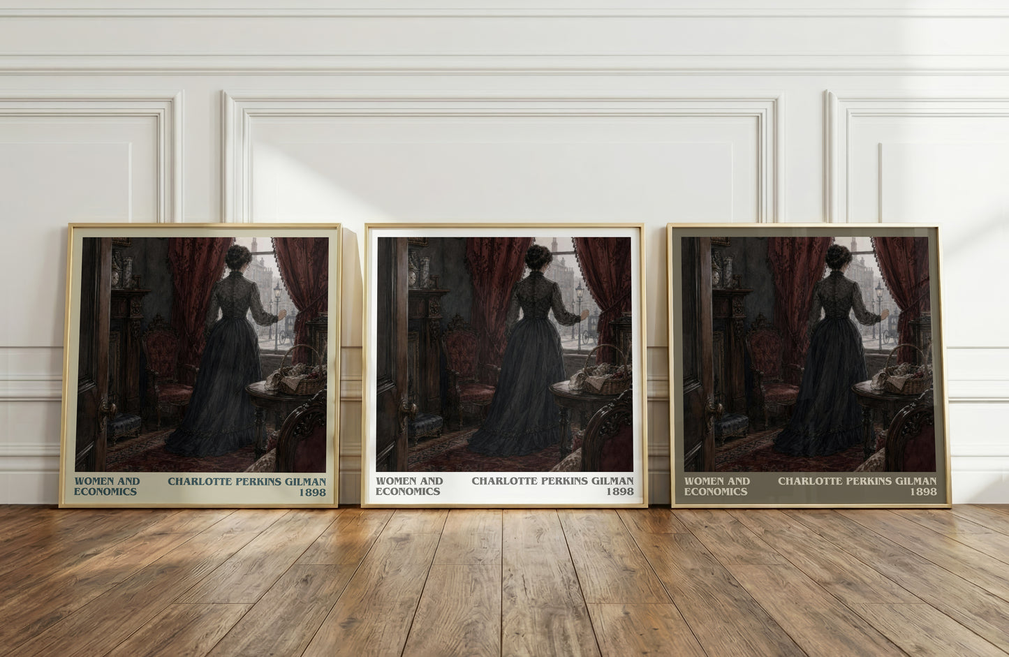 Women And Economics literary art print colour and style options – Charlotte Perkins Gilman book art