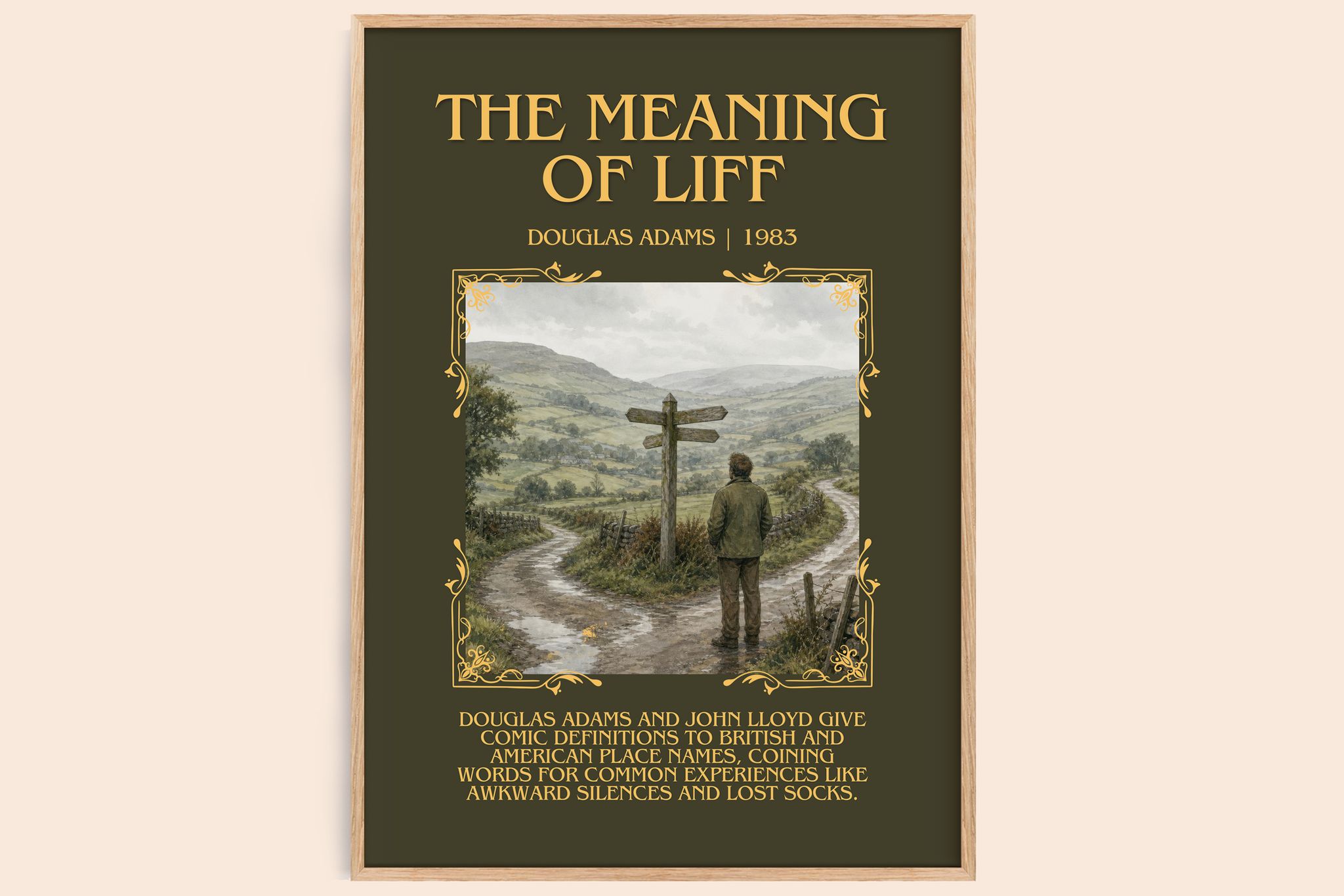 The meaning of Liff Minimalist Book Poster by Douglas Adams