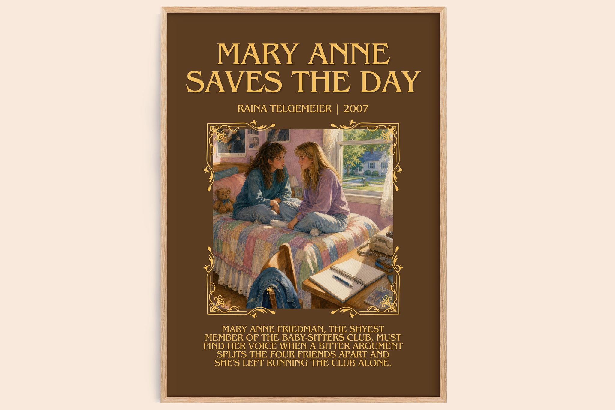 Mary Anne Saves the Day Minimalist Book Poster by Raina Telgemeier
