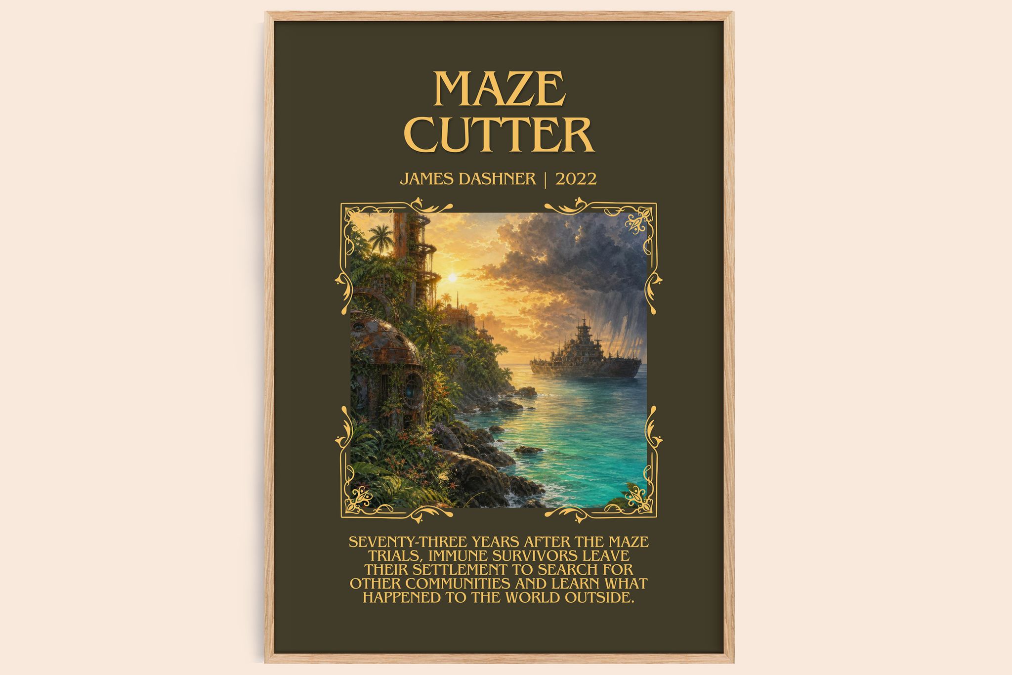 Maze Cutter Minimalist Book Poster by James Dashner