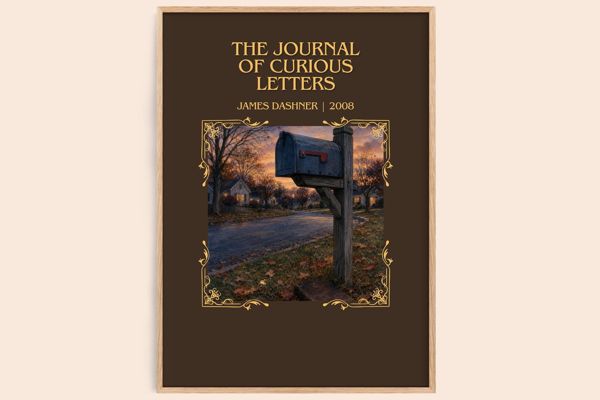 The Journal of Curious Letters Minimalist Book Poster by James Dashner