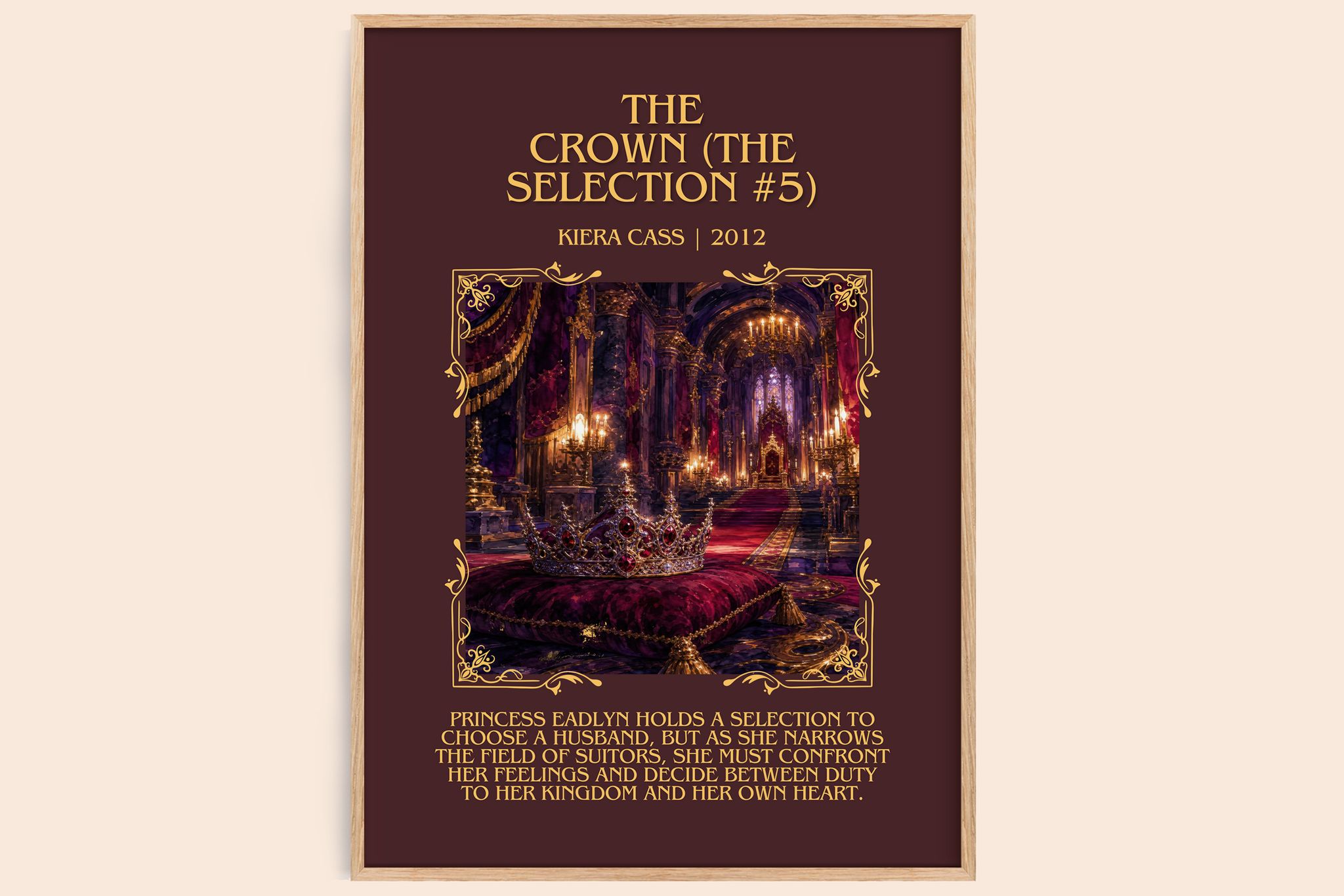 The Crown (The Selection #5) Minimalist Book Poster by Kiera Cass