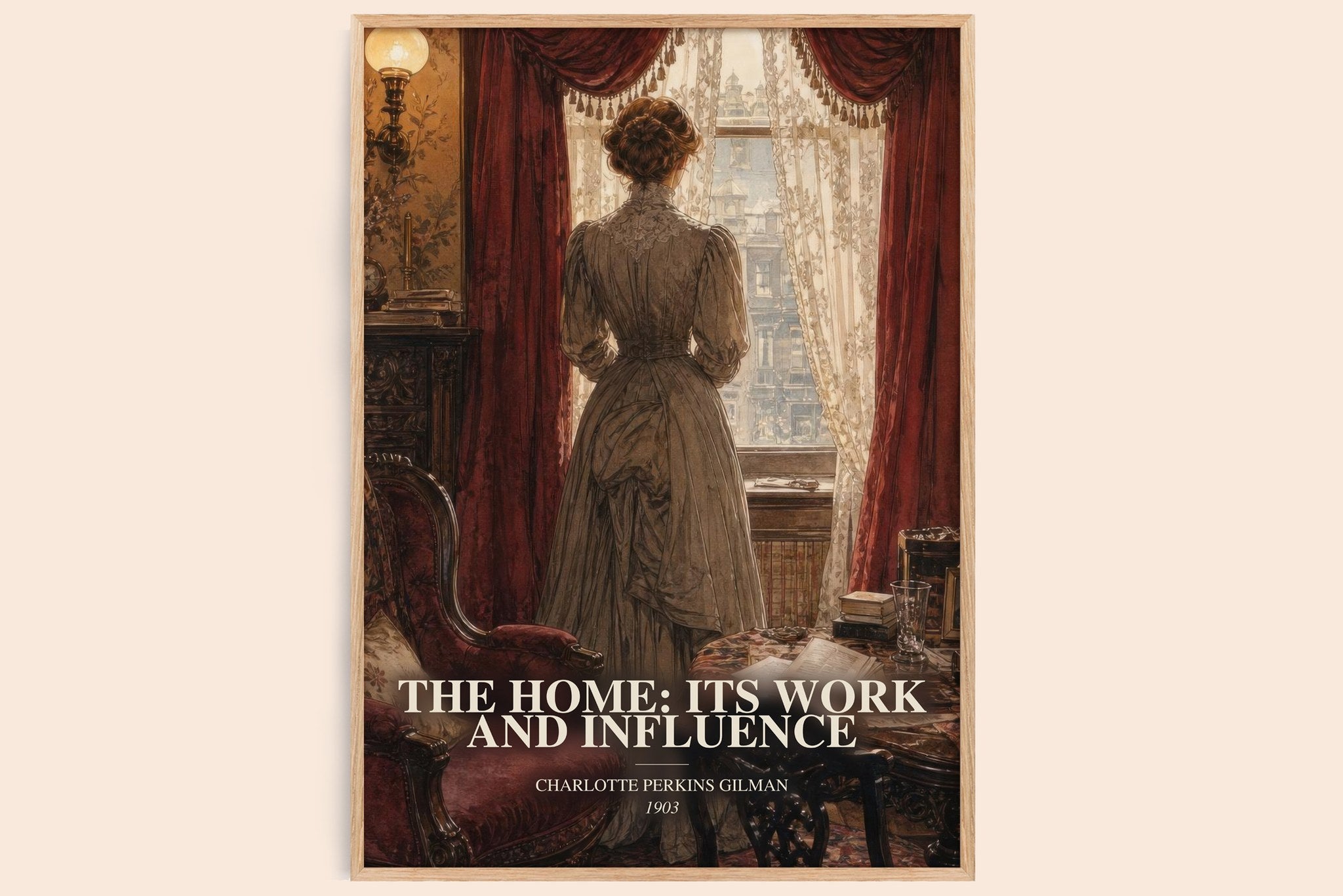 Home: Its Work And Influence Book Watercolour Illustration – C. Gilman