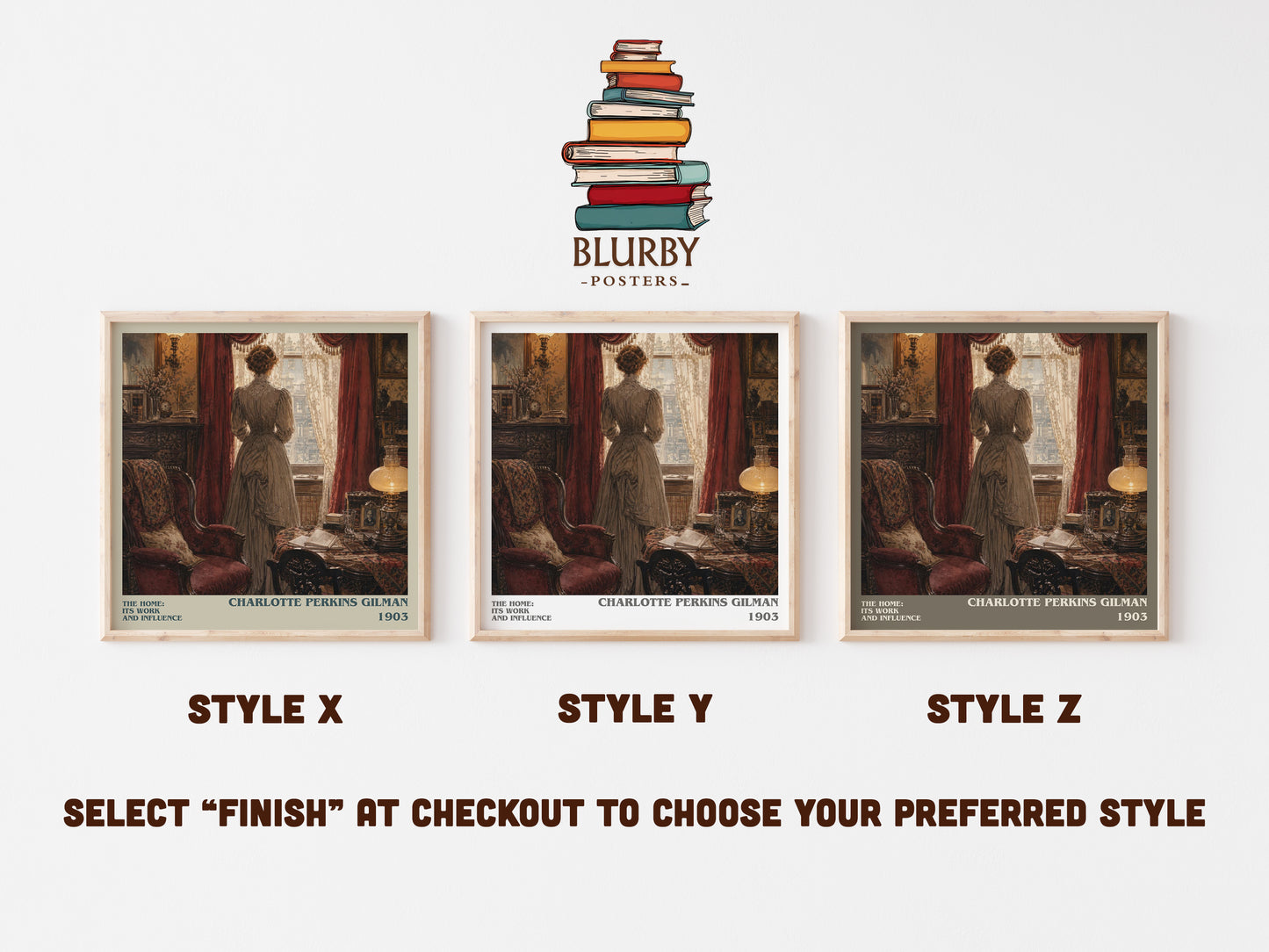 The Home: Its Work And Influence literary print in frame leaning in hallway – non fiction wall art