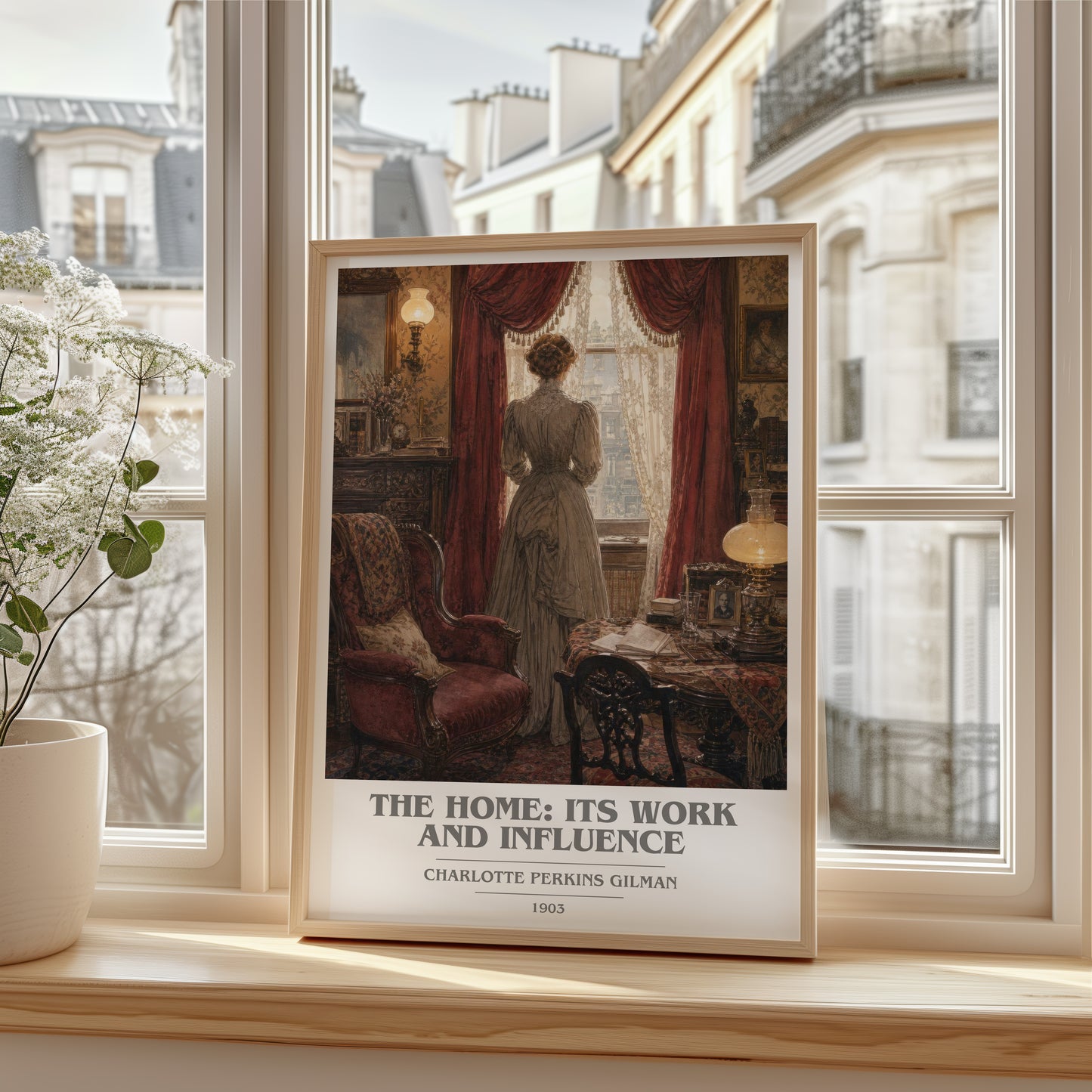 The Home: Its Work And Influence book cover poster colour and style options – Charlotte Perkins Gilman book art