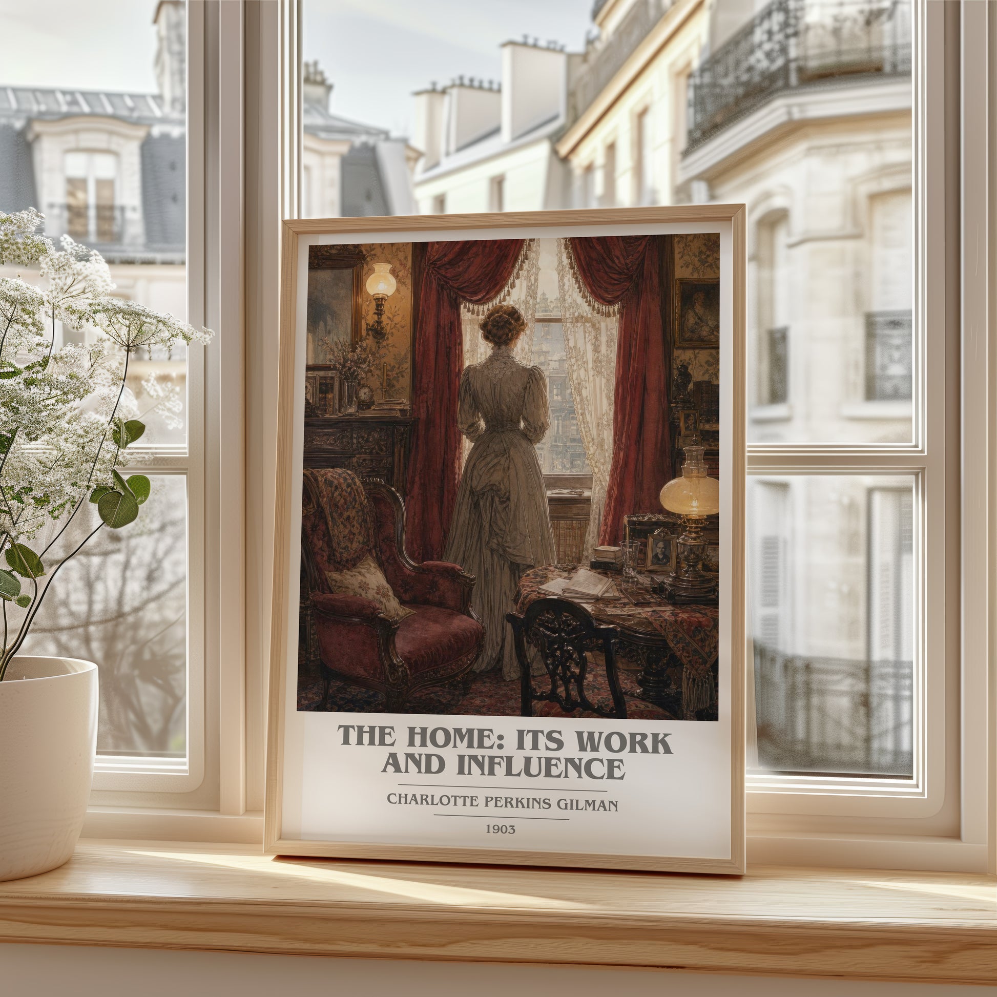 The Home: Its Work And Influence book cover poster colour and style options – Charlotte Perkins Gilman book art