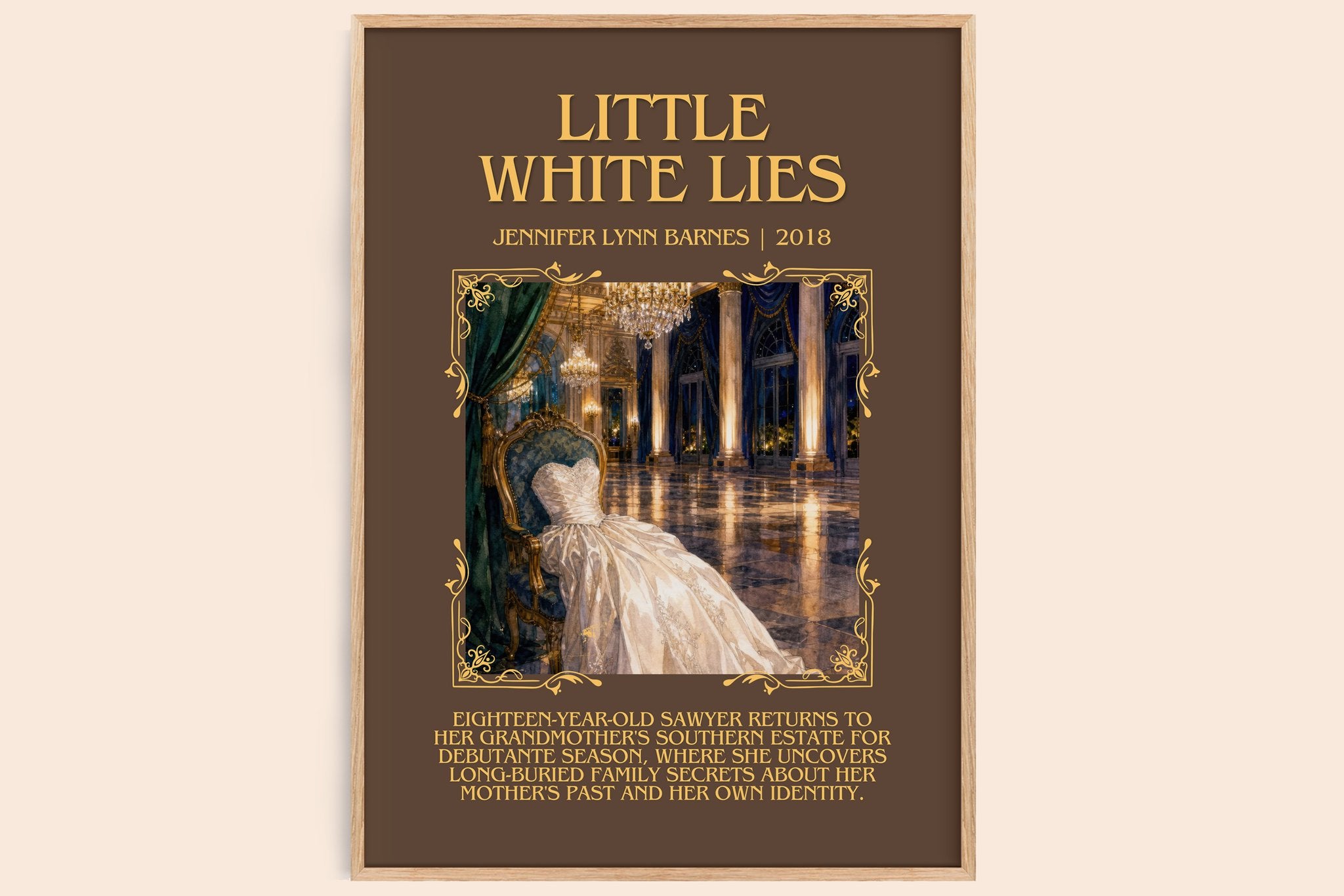 Little White Lies Minimalist Book Poster by Jennifer Lynn Barnes