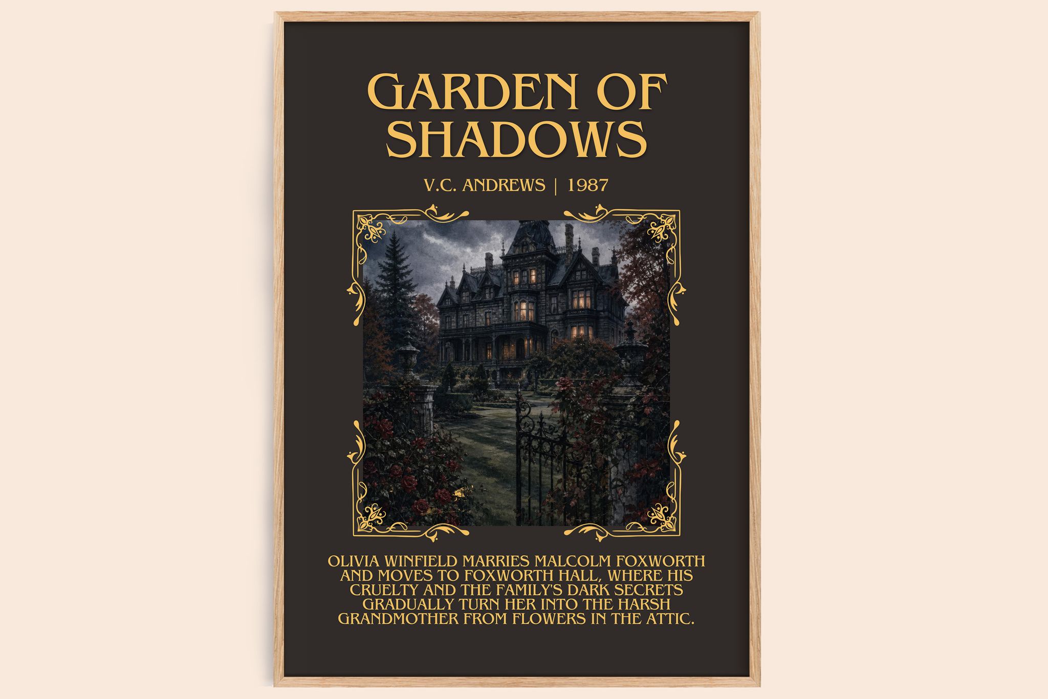 Garden of Shadows Minimalist Book Poster by V.C. Andrews
