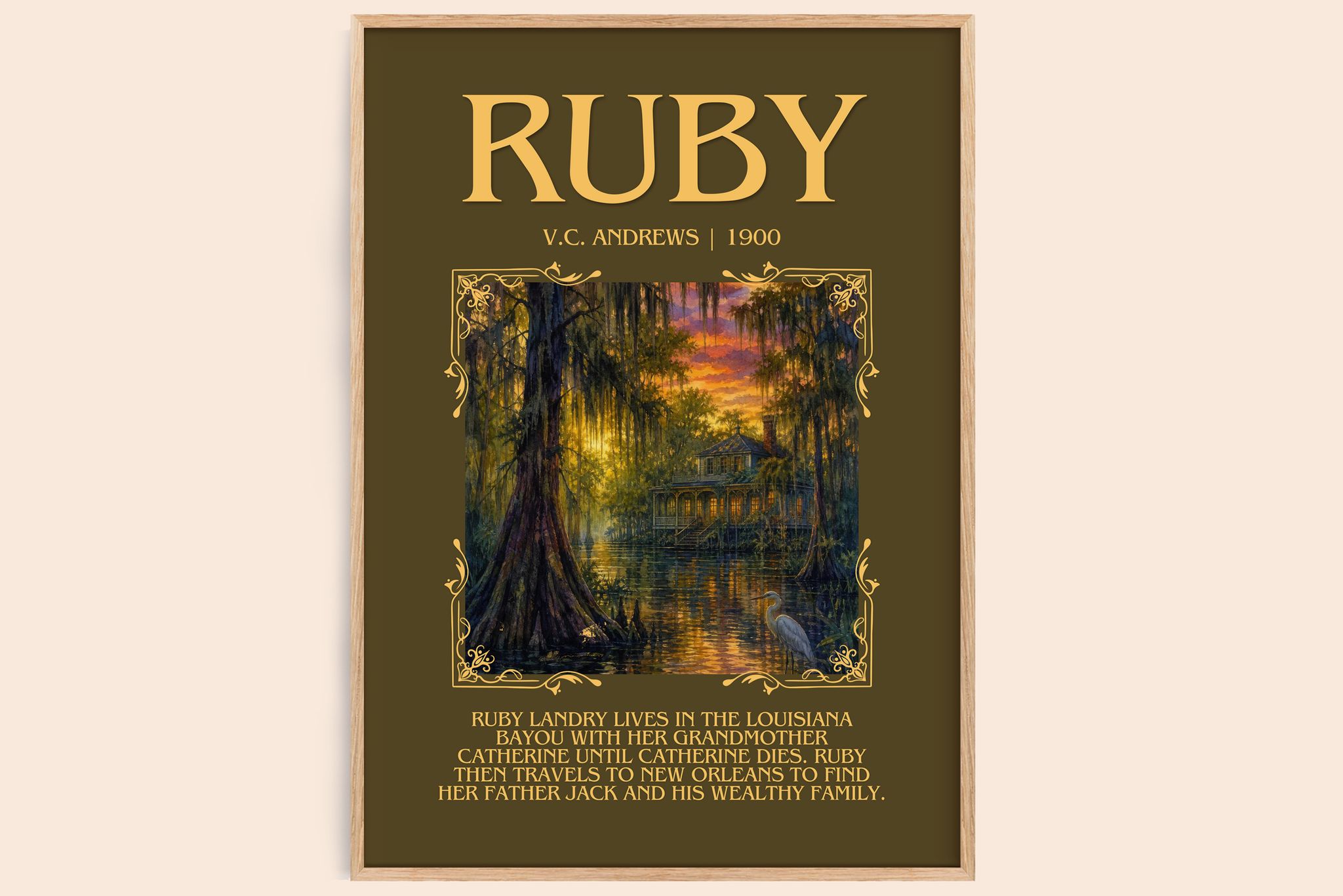 Ruby Minimalist Book Poster by V.C. Andrews
